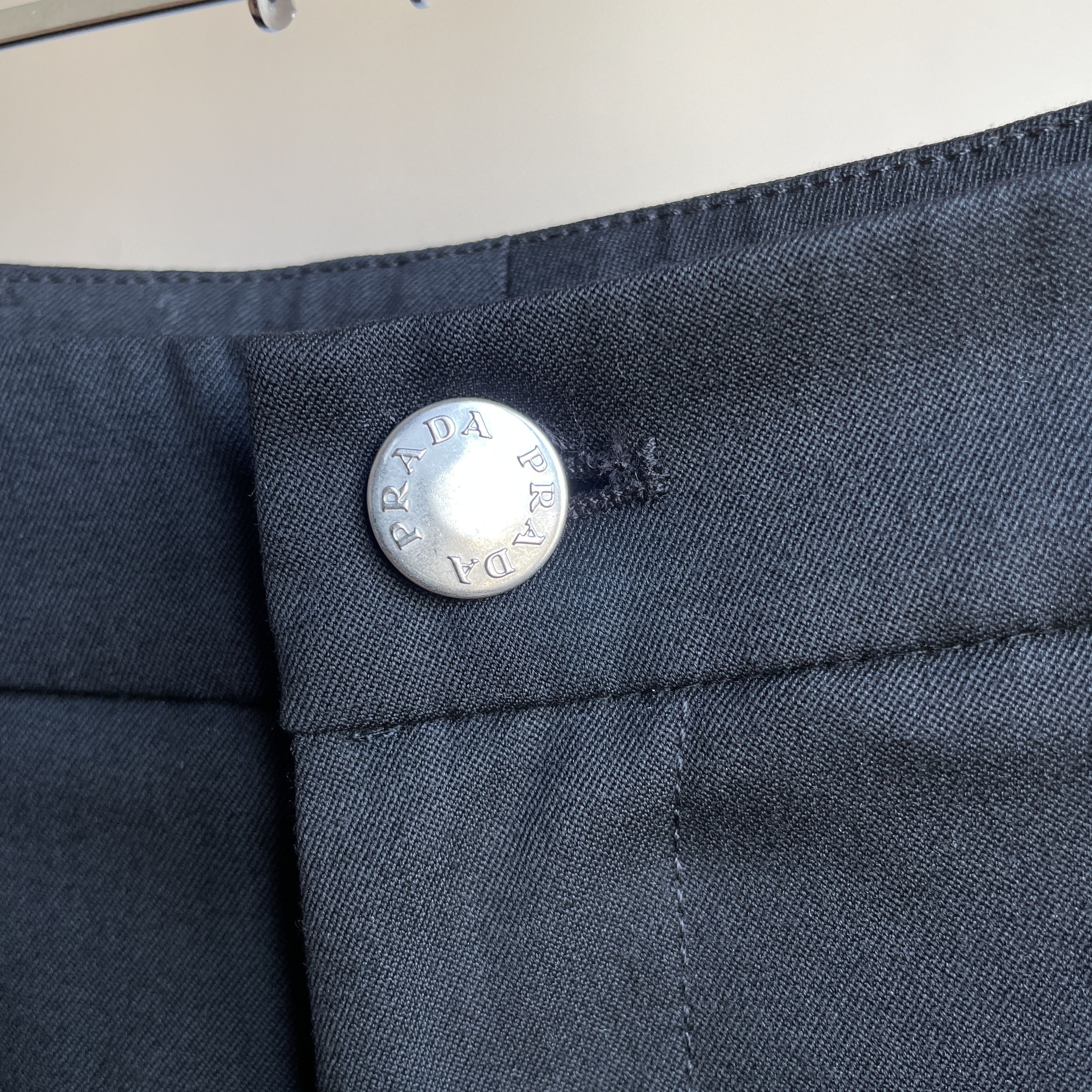 Prada Prada Womens 2008 Ankle Zip Wool Dress Trousers Size IT 46 Size 32" / US 10 / IT 46 - 8 Thumbnail
