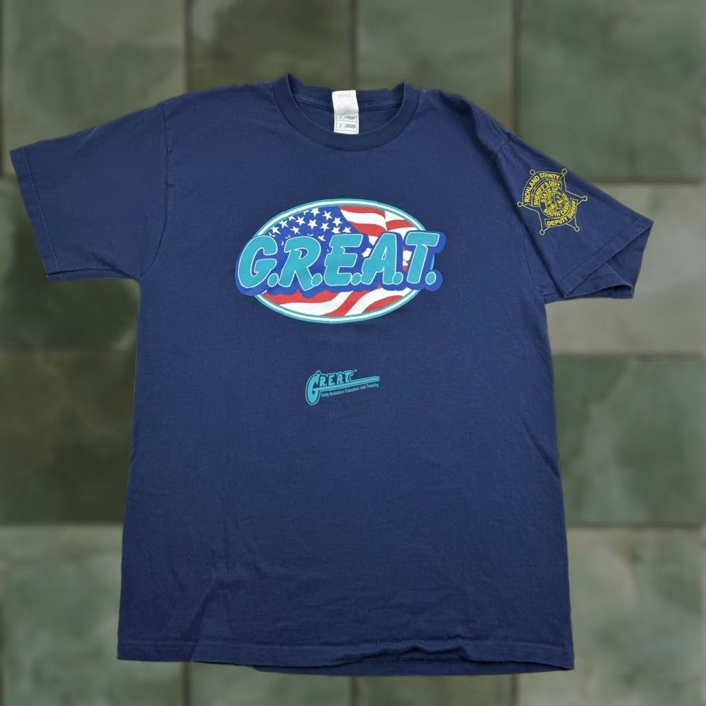 Fruit Of The Loom VINTAGE Great Shirt Men L Blue USA Y2K Gang Resistance Police Training Nike Size US L / EU 52-54 / 3 - 1 Thumbnail