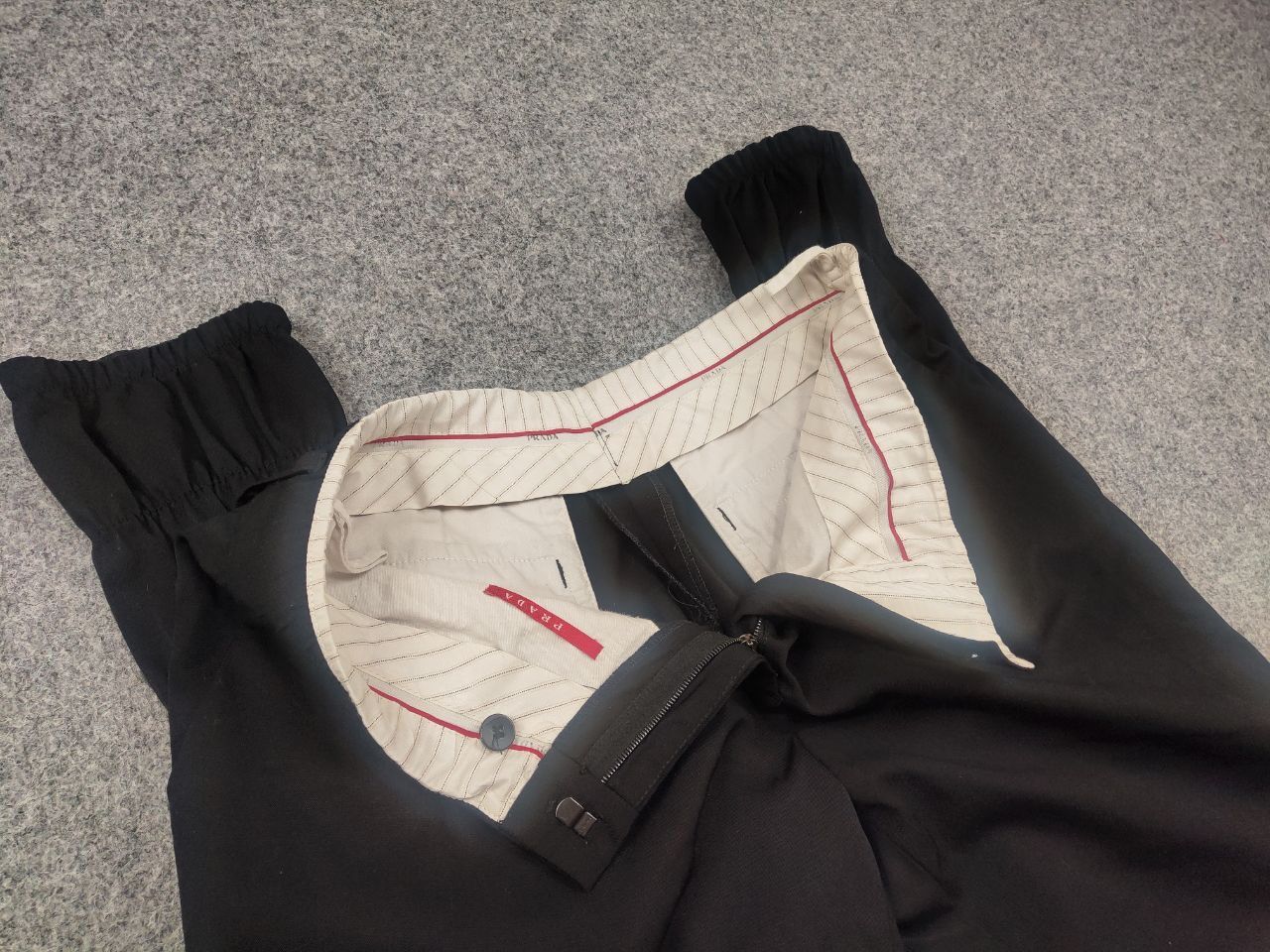 Prada Archive Vintage 00's Prada Wool drawstrings Trouser Pants Size 30" / US 8 / IT 44 - 15 Thumbnail