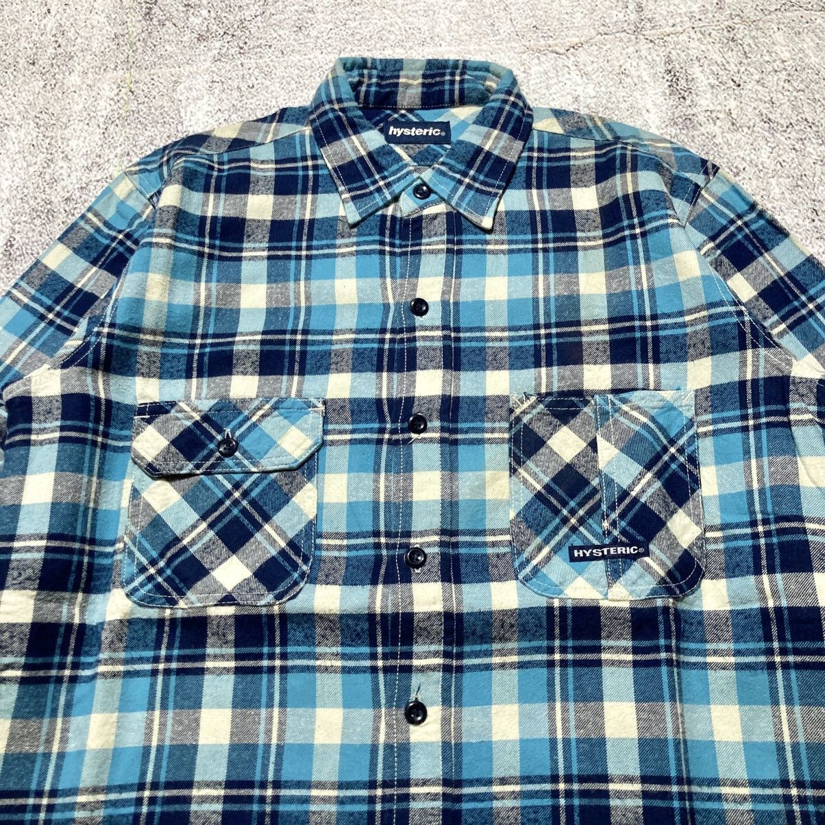 Hysteric Glamour Vintage Hysteric Glamour Veterano Flanel Plaid Shirt Blue Size US L / EU 52-54 / 3 - 3 Thumbnail