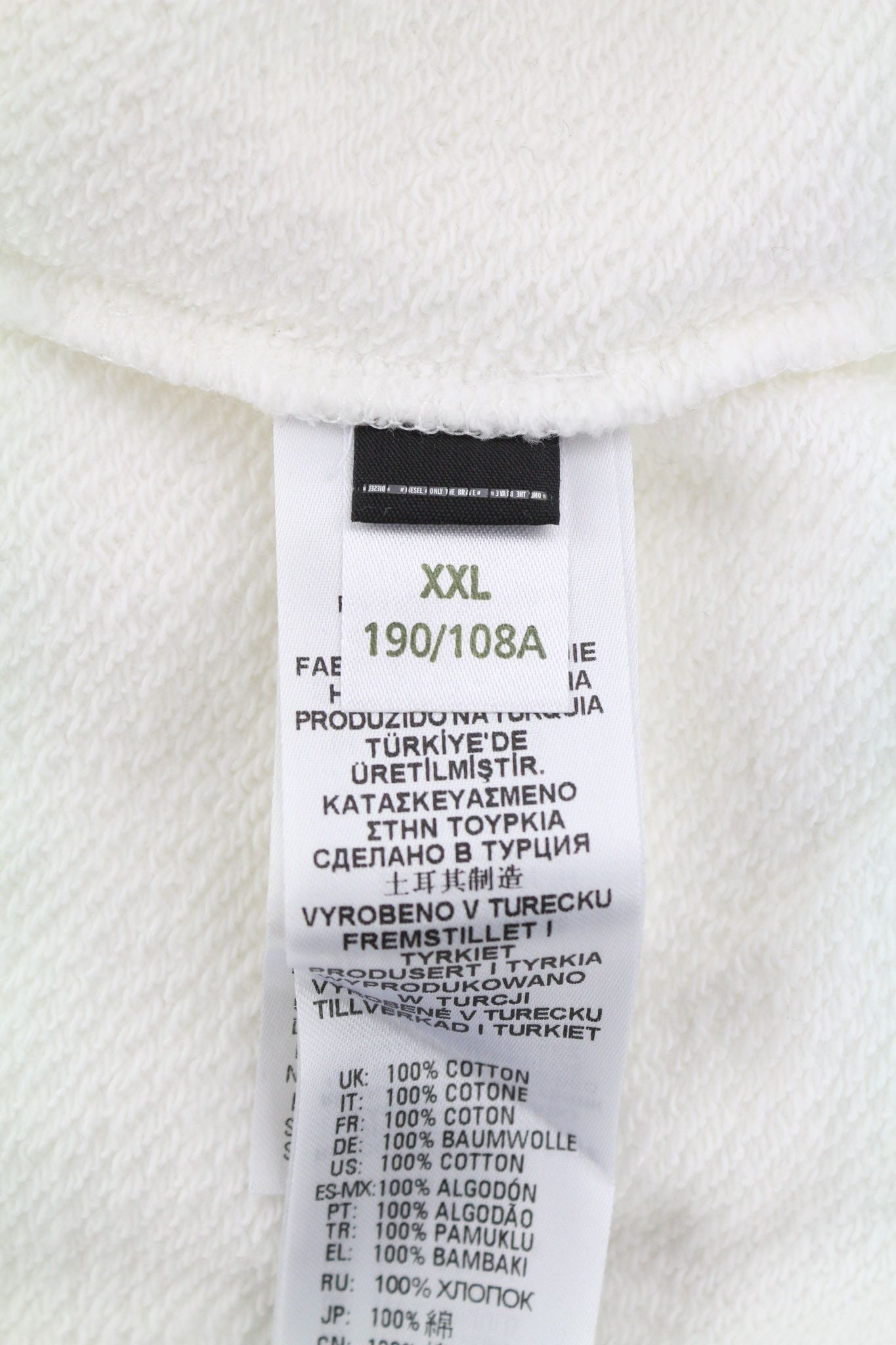 Diesel D4D-21 Men Hoodie 2XL White Cotton Pullover 40102 Size US XXL / EU 58 / 5 - 8 Thumbnail