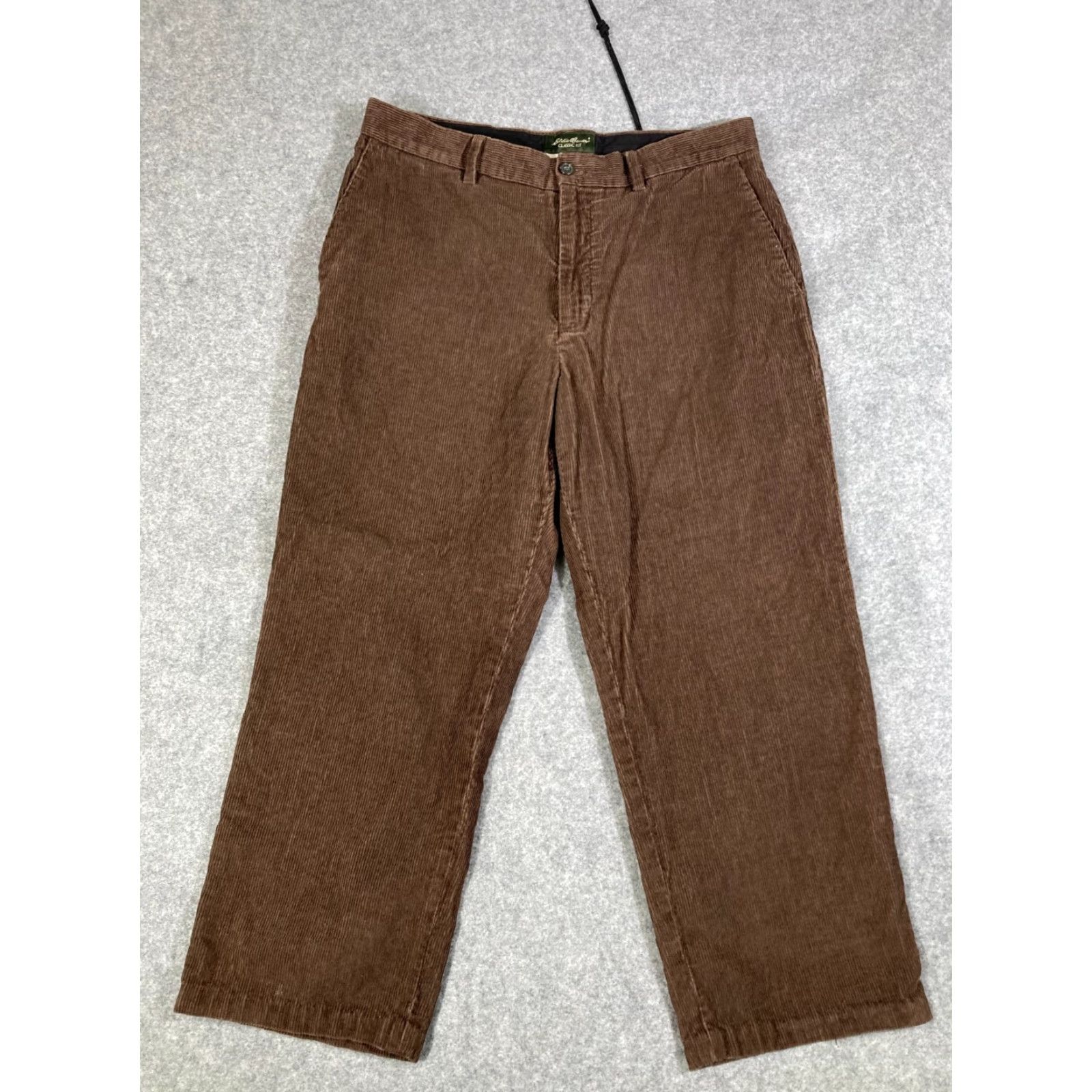 Eddie Bauer Eddie Bauer Corduroy Chino Pants Mens 35X30 Brown Classic Fit Straight Leg Size US 35 - 3 Thumbnail