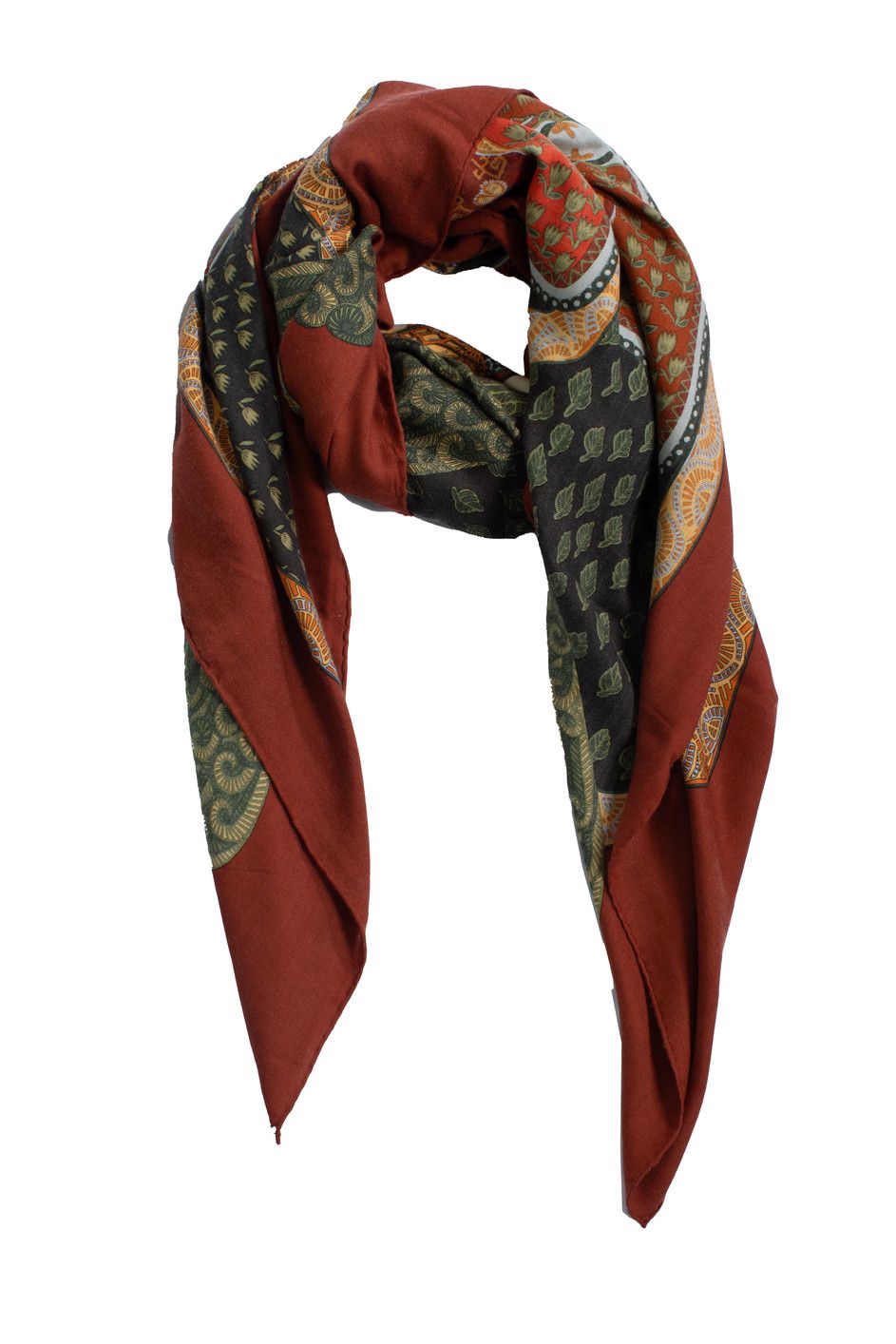 Hermes Hermes, Art des Steppes cashmere scarf in red Size ONE SIZE - 2 Thumbnail