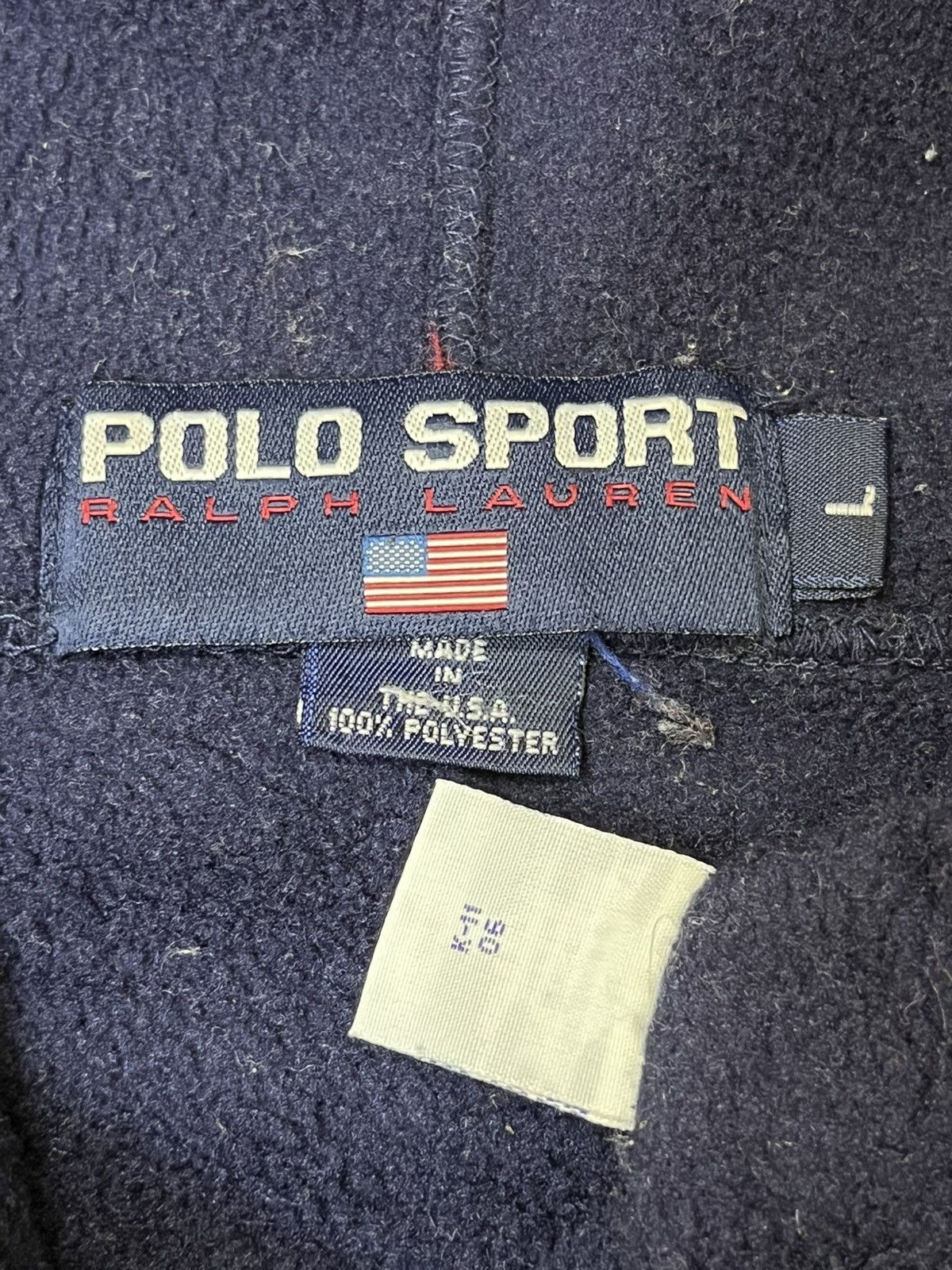 Polo Ralph Lauren Vintage 90s POLO SPORT ralph lauren usa fleece hoodies Size US XL / EU 56 / 4 - 14 Thumbnail