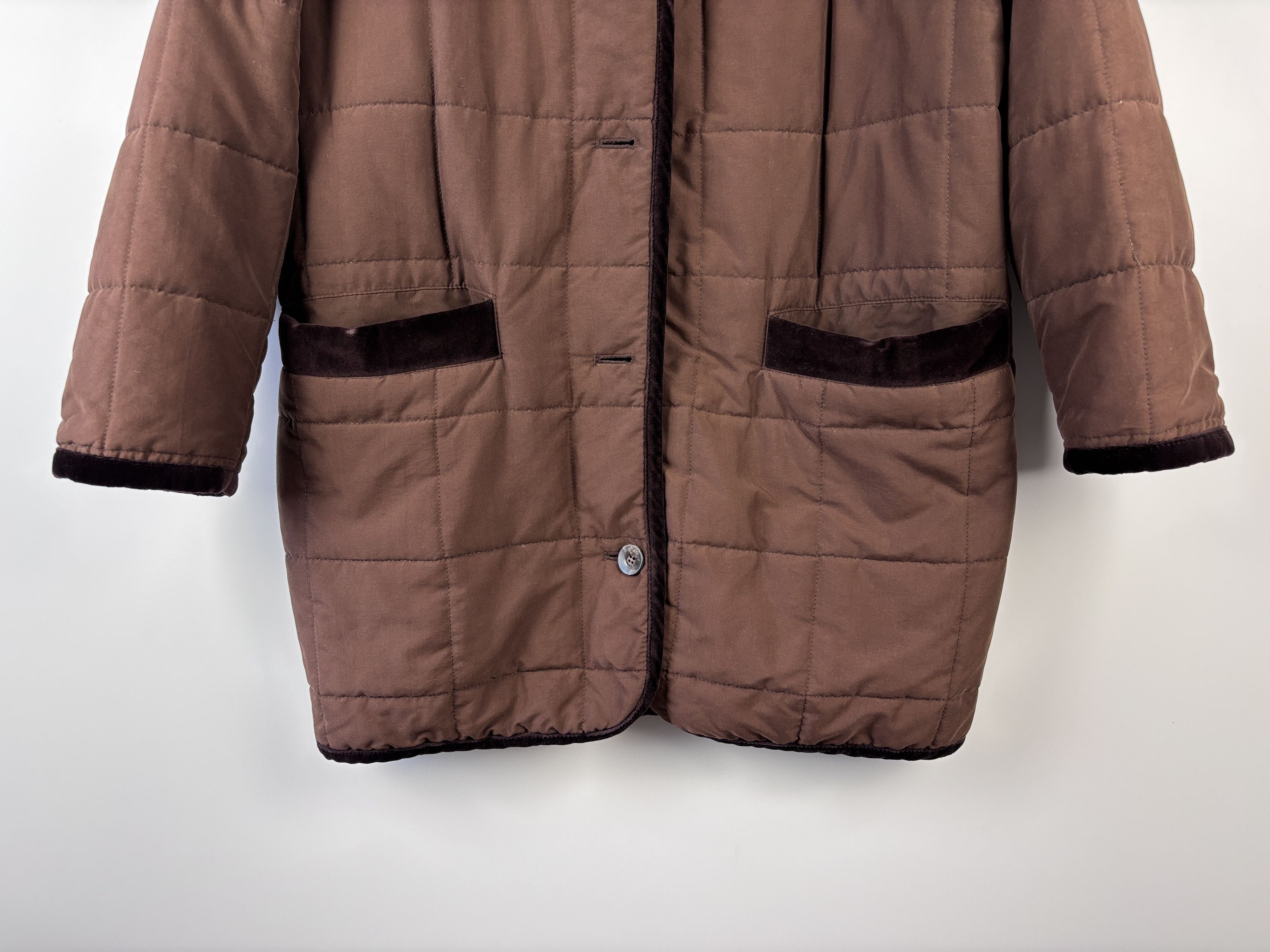 Burberry × Vintage Vintage Burberrys Nova Check Quilted Jacket Coat Brown 36 Size L / US 10 / IT 46 - 3 Thumbnail