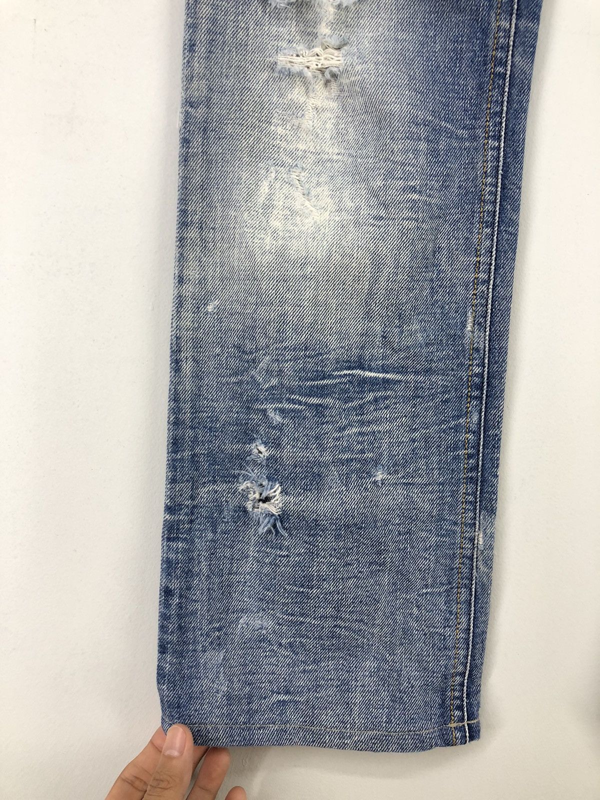 Diesel Vintage Diesel Lowky Distressed Faded Blue Jeans Size 29" - 10 Thumbnail