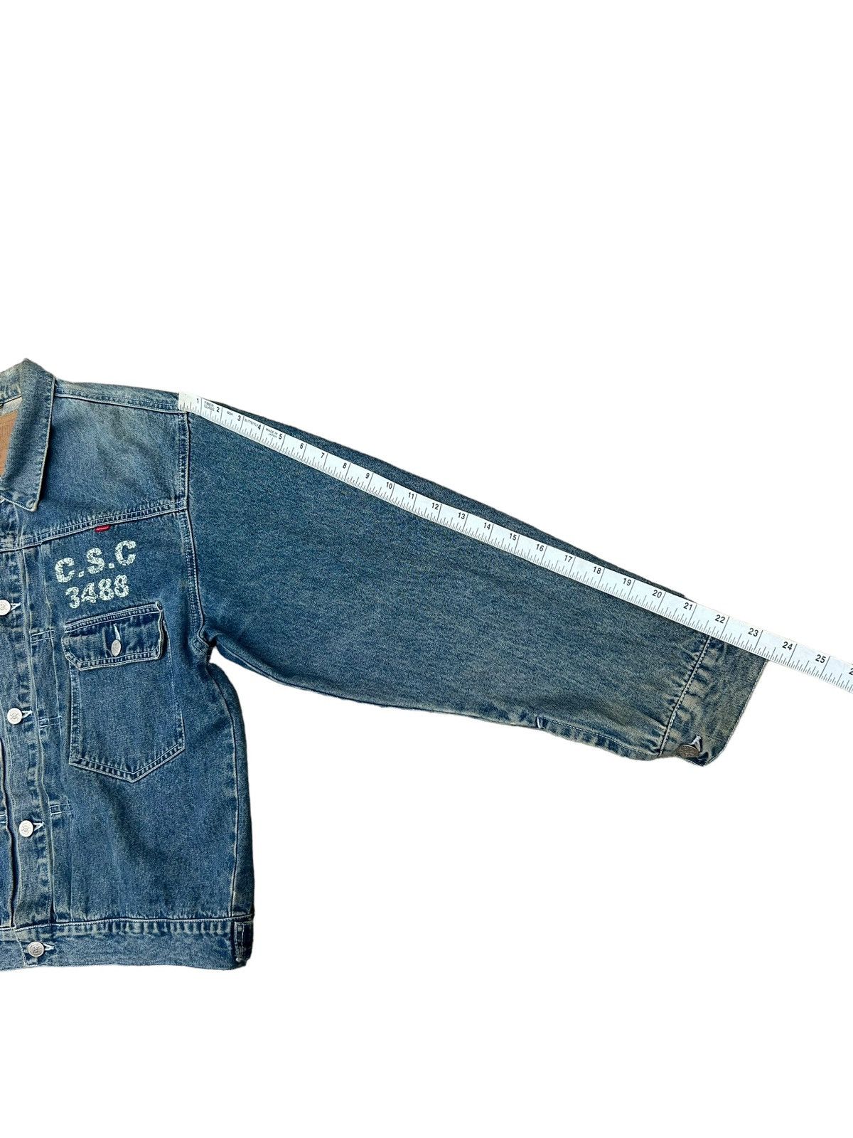 Vintage VTG Cream Soda Black Skull M.C Dallas 74’s Denim Jacket Size US XL / EU 56 / 4 - 11 Thumbnail