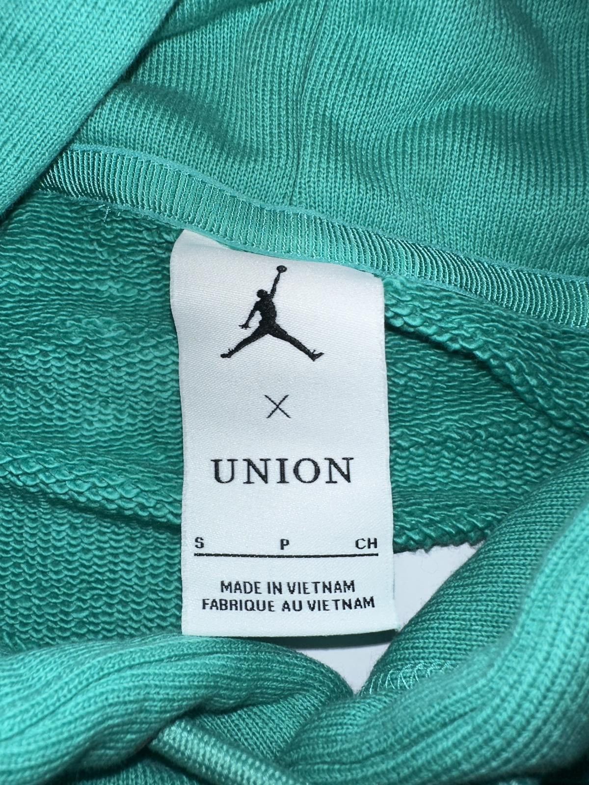 Designer Jordan Men’s x Union MJ Fleece Kinetic Green/White Hoodie Size US S / EU 44-46 / 1 - 6 Thumbnail