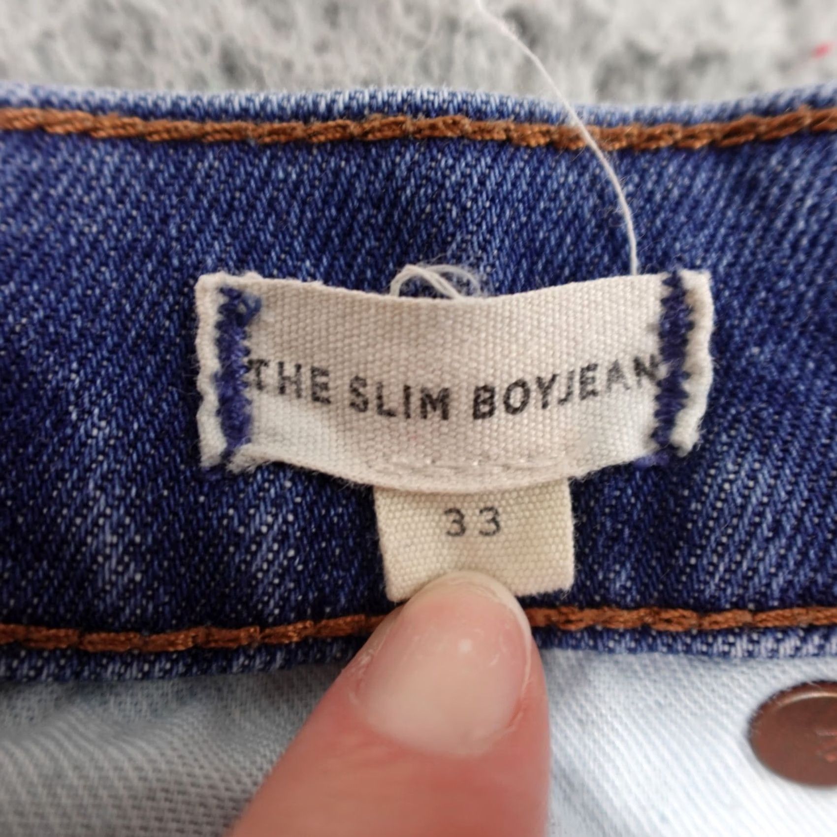 Madewell Madewell Jeans Womens 33 Blue Denim Medium Wash Stretch Mom The Slim Boyjean Size 24" / US 00 / IT 34 - 3 Thumbnail