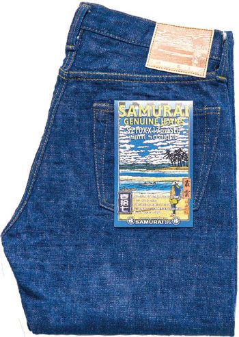 Samurai Jeans Samurai "Murakamo" 17oz Slim Straight Jeans [S710XX17oz-SLB] Size US 30 / EU 46 - 1 Thumbnail