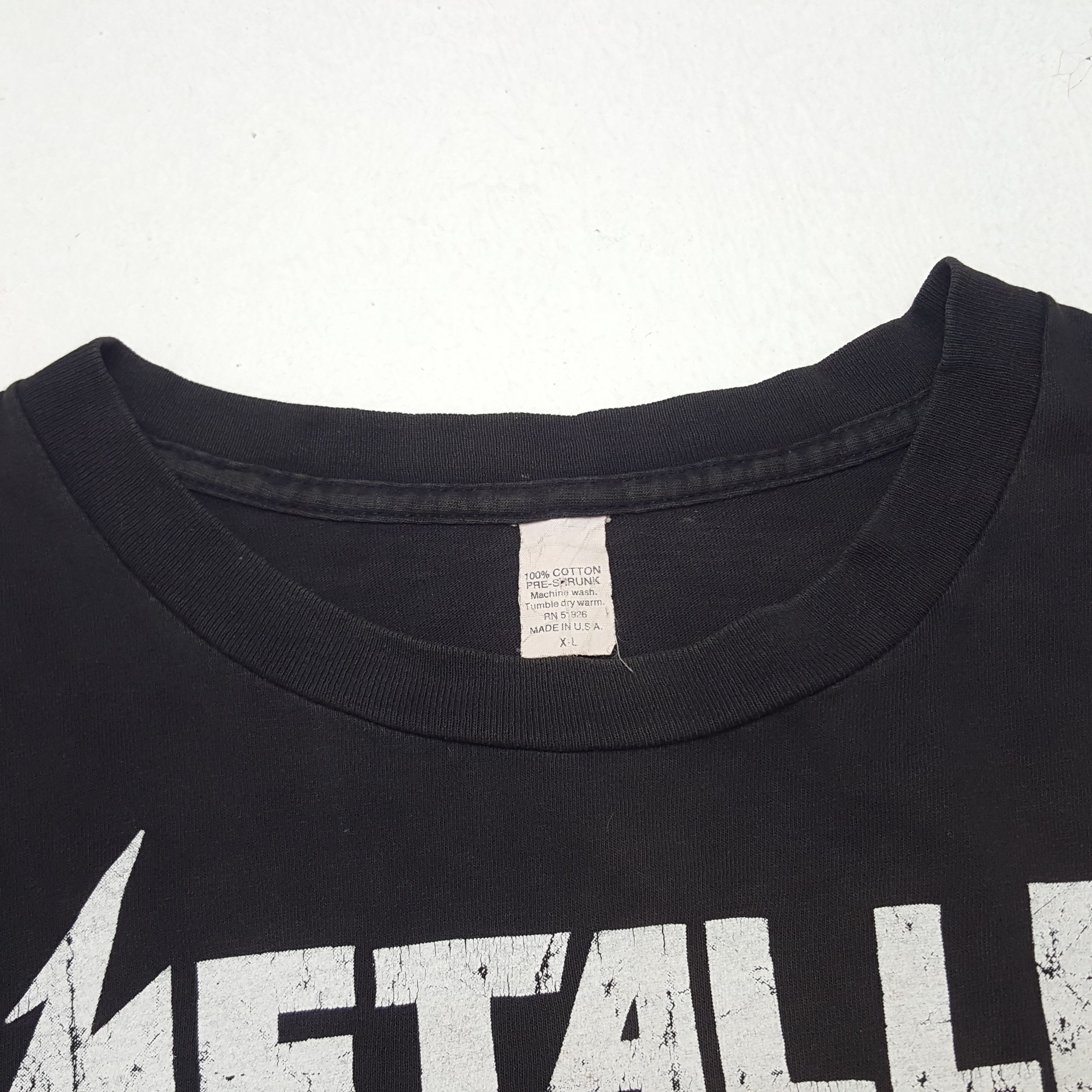 Band Tees × Metallica × Vintage Vintage 90's Metallica American Heavy Metal Band Tshirt Size US XXL / EU 58 / 5 - 5 Thumbnail