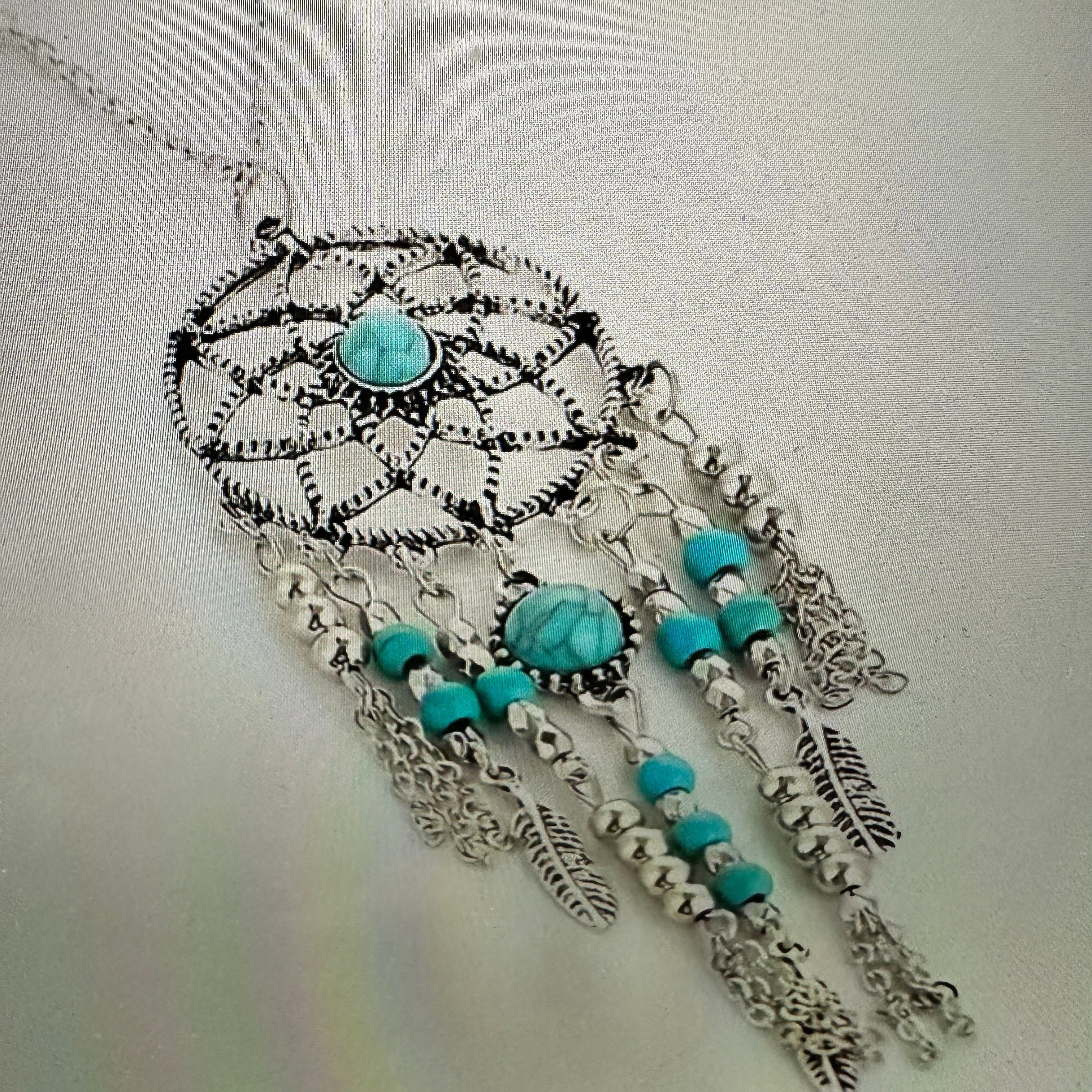 Other Turquoise Dream Catcher Tassel Necklace - Bohemian Native Am Size ONE SIZE - 9 Thumbnail