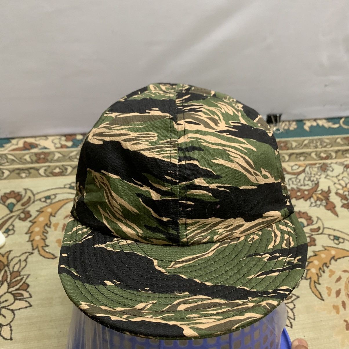 Japanese Brand VINTAGE ARMY B.Z.H.D TIGER STRIPE CAP Size ONE SIZE - 3 Thumbnail