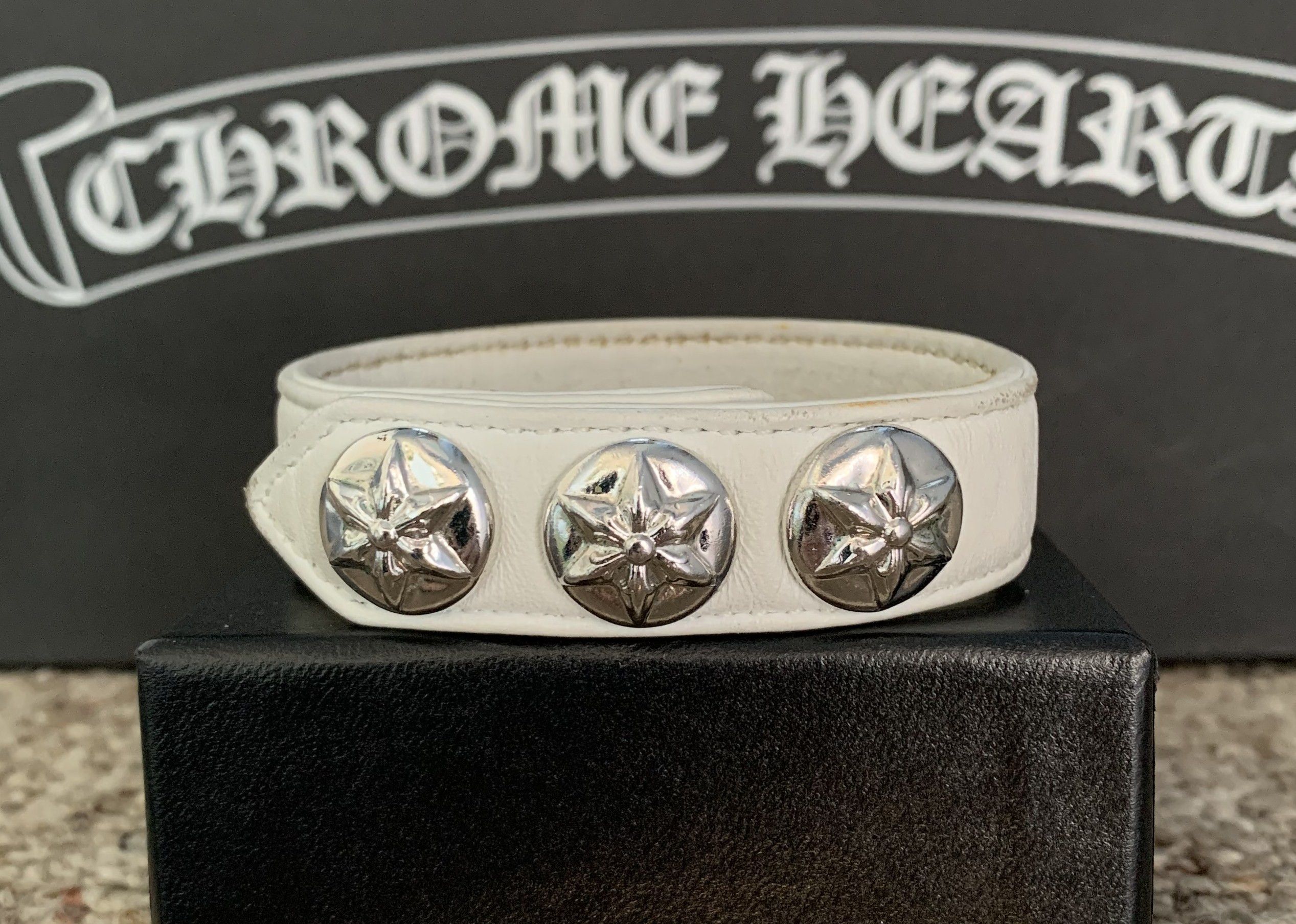 Chrome Hearts Chrome Hearts Adjustable Leather Silver Snap Bracelet + Box Size ONE SIZE - 2 Thumbnail