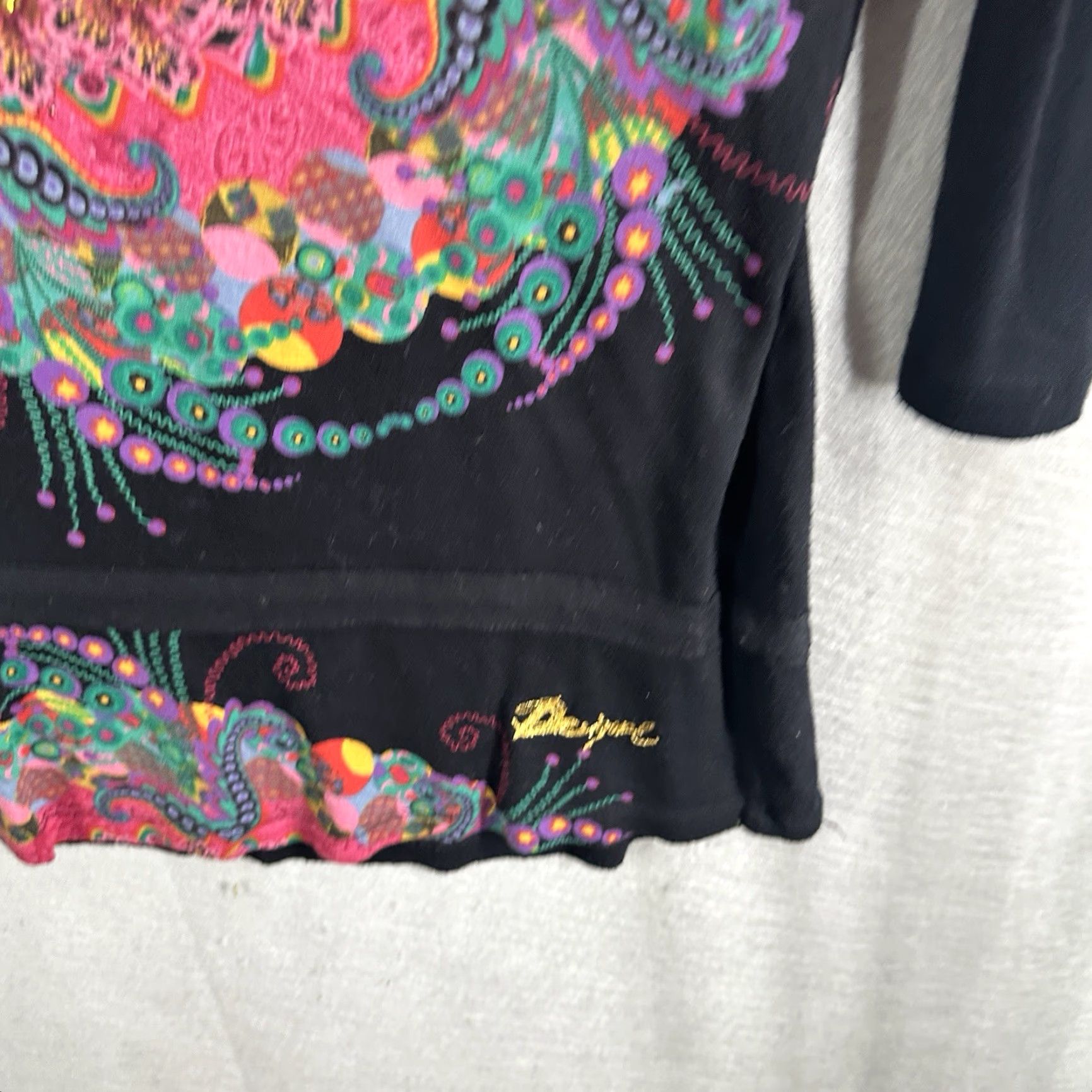 Desigual Desigual Dress Women’s Small Mandala Boho Witchy Y2k Jersey Retro Festival Size S / US 4 / IT 40 - 6 Thumbnail