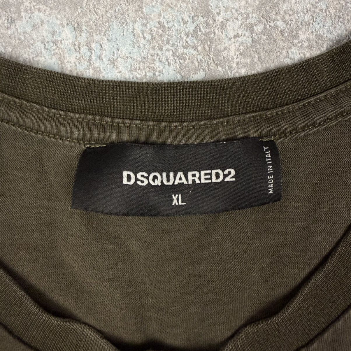 Dsquared2 Dsquared Khaki Olive T-Shirt Military Logo Size US XL / EU 56 / 4 - 3 Thumbnail