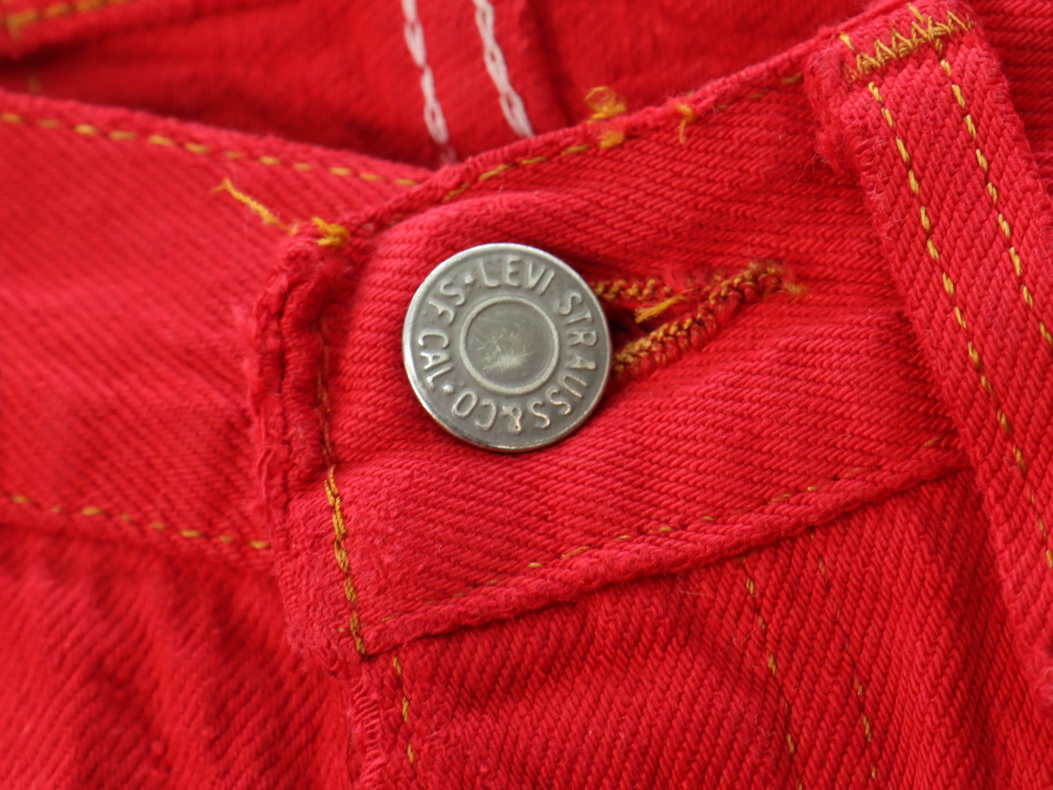 Levi's × Vintage Vtg. Levis 501 Red Distressed Jeans MADE IN USA Size US 28 / EU 44 - 7 Thumbnail