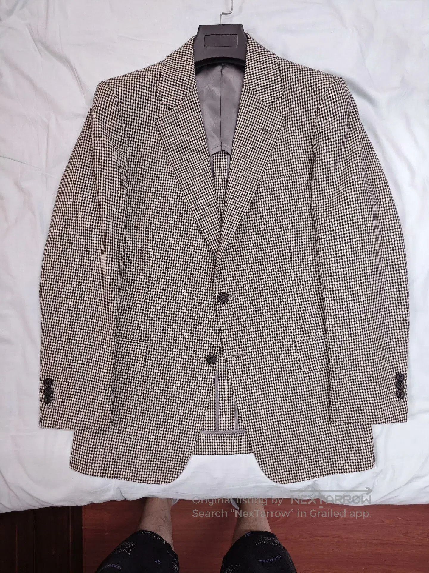 Japanese Brand Custom Black and White Check Suit. Size US M / EU 48-50 / 2 - 6 Thumbnail