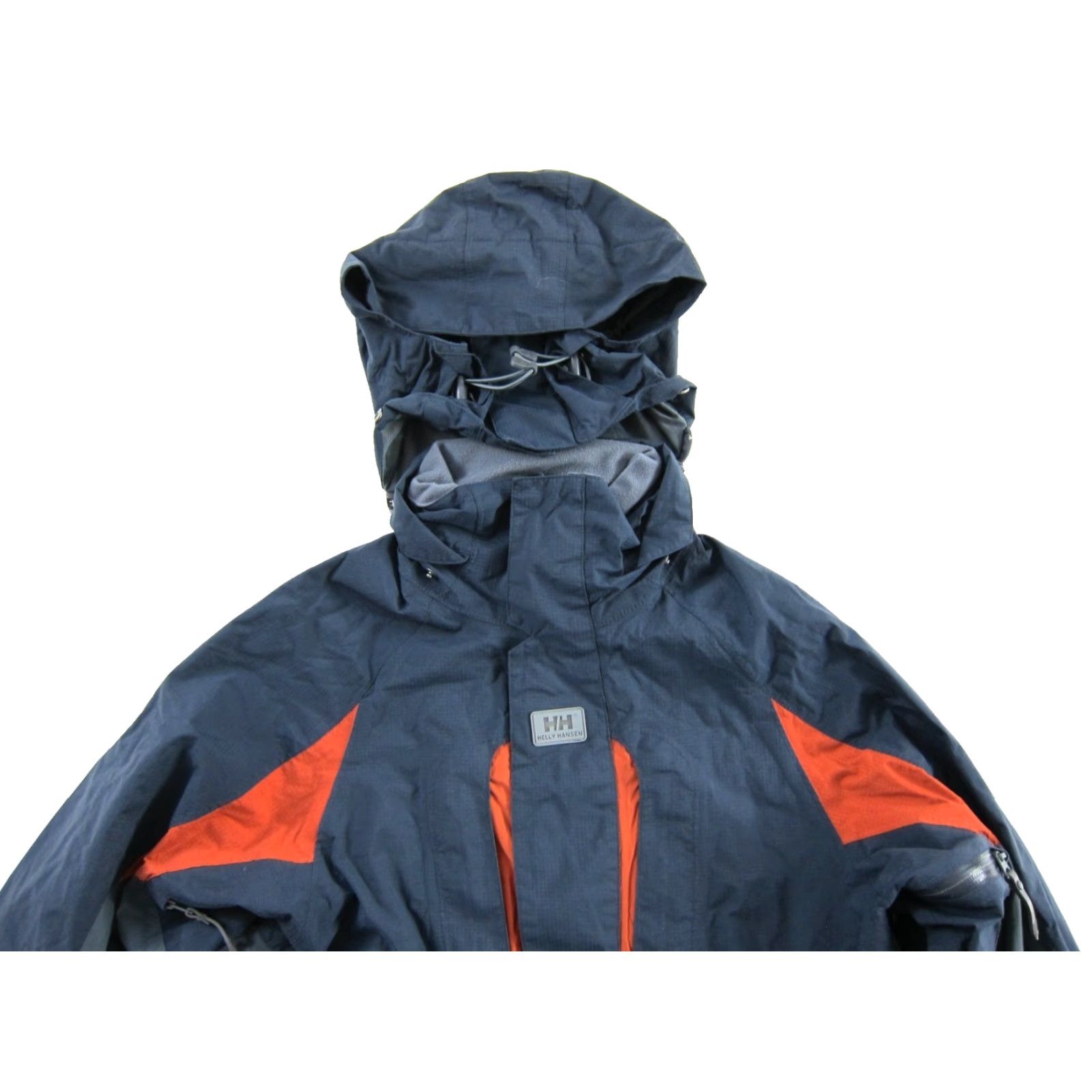 Helly Hansen Helly Hansen Tech 10 Full Feature Minimalism Hooded Parka Jacket Men S Blue Grey Orange Hoodie Mid-Length Solid 100% Polyester 2010s Size US S / EU 44-46 / 1 - 3 Thumbnail