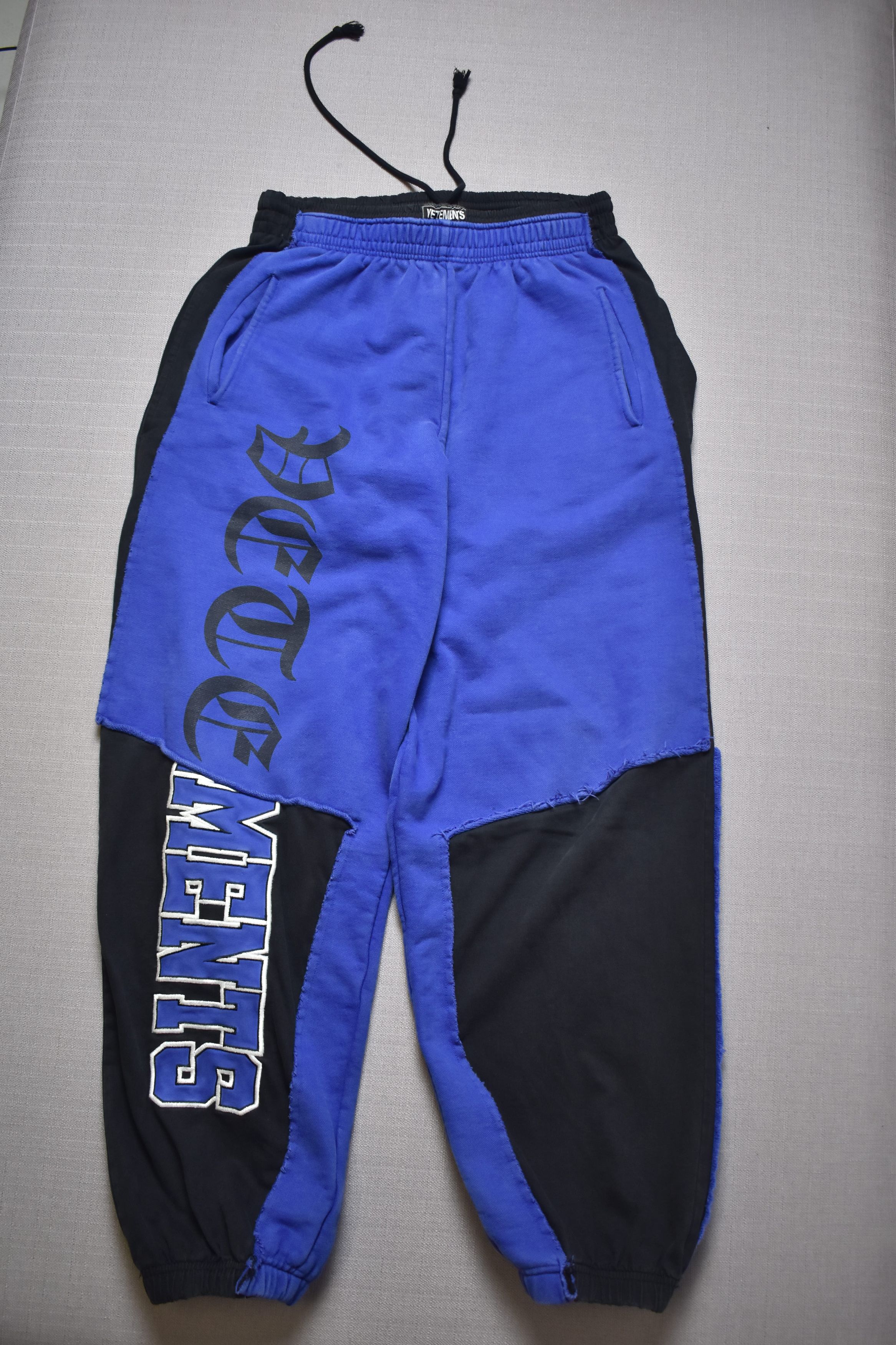 Image of Vetements Reconstructed Pants in Blue/Black, Men's (Size 30)