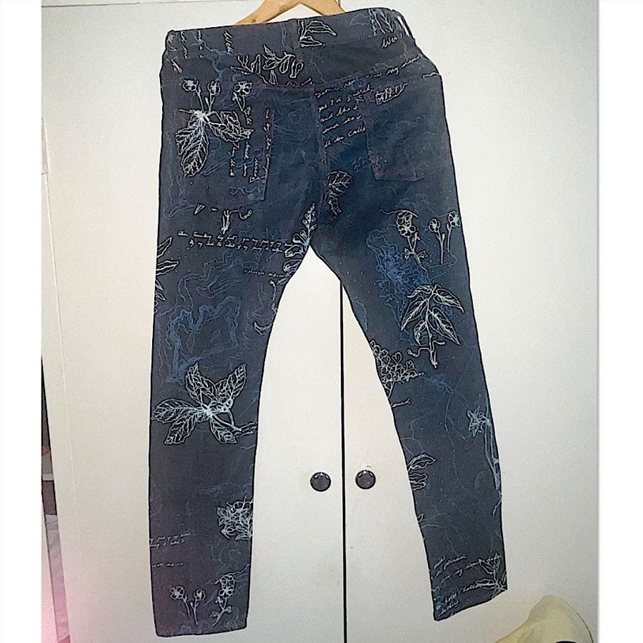 Alexander McQueen Authentic Vintage McQueen Embroidered Poetic Writing Denim Size US 31 - 7 Thumbnail