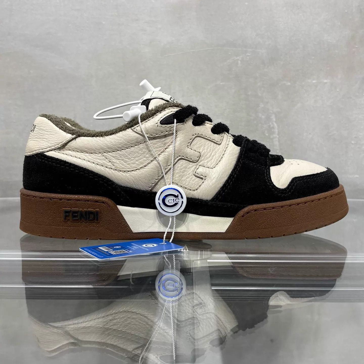 Fendi Fendi Match Black White Brown Sneakers 37 Size US 6.5 / IT 36.5 - 4 Thumbnail