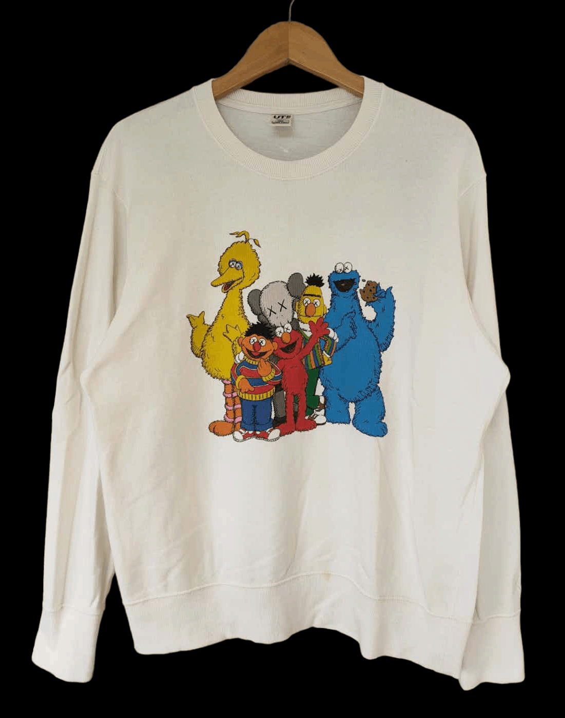 image of Kaws Sesame Street Crewneck in White, Men's (Size Large)