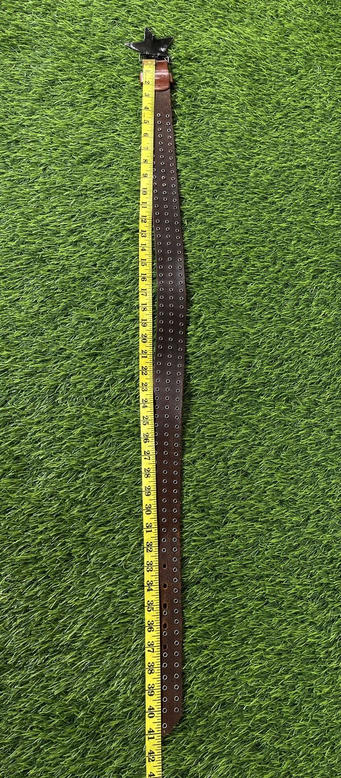 Hollywood Trading Company Vtg Belt🔥HOLLYWOOD TRADING COMPANY🔥Studded Start Buckle Size 34 - 11 Thumbnail