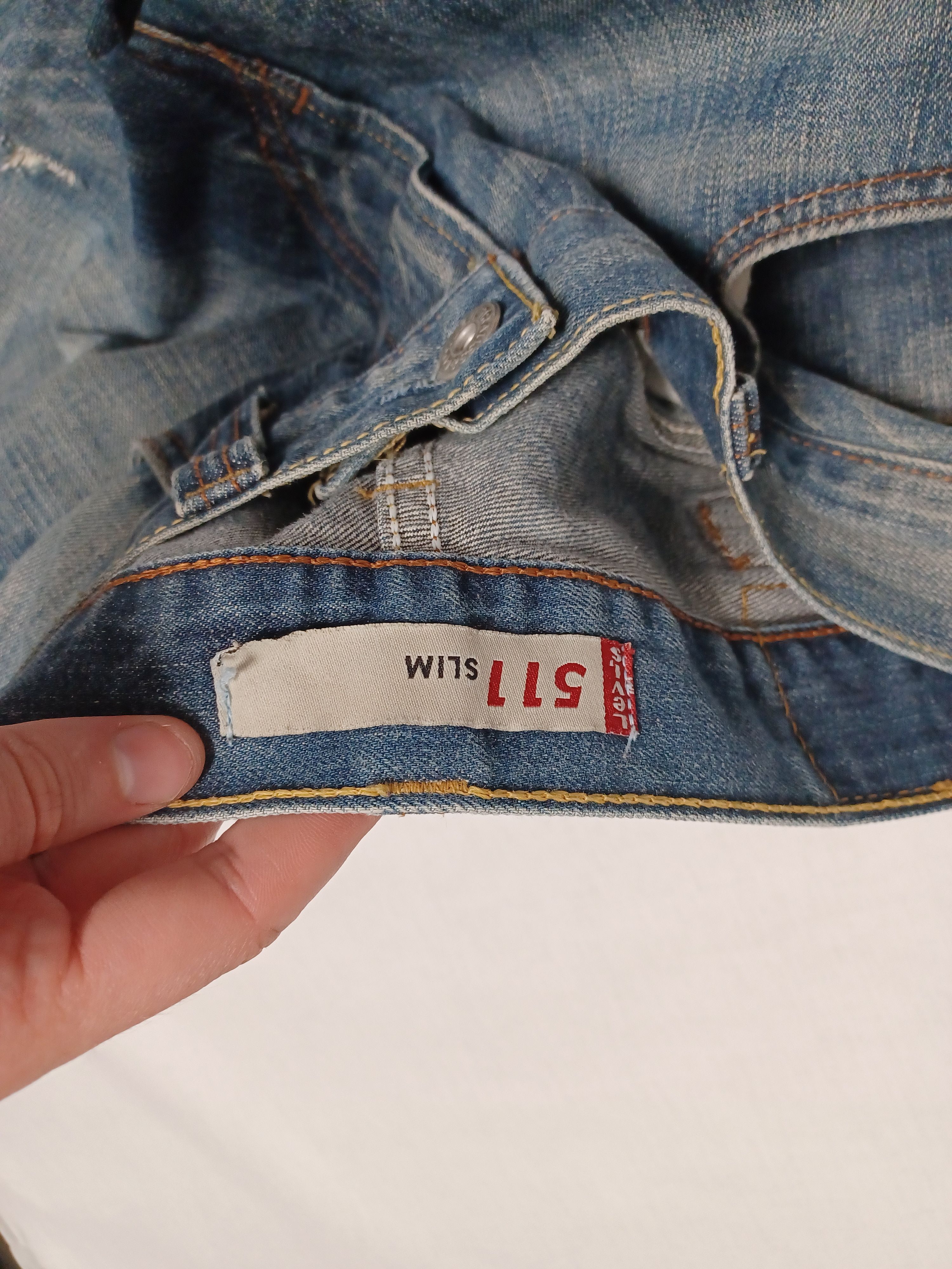 Levi's Vintage Clothing Distressed vintage Levis 511 jeans slim Size US 34 / EU 50 - 7 Thumbnail