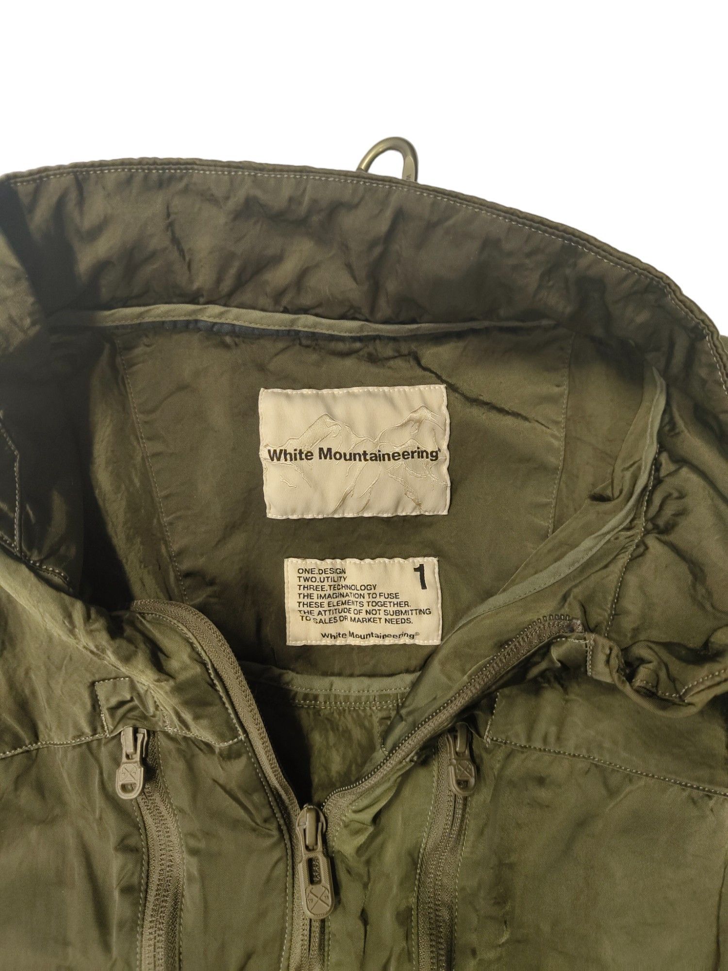 White Mountaineering KHAKI JACKET IN GLOSSY FINISHING Size US S / EU 44-46 / 1 - 7 Thumbnail