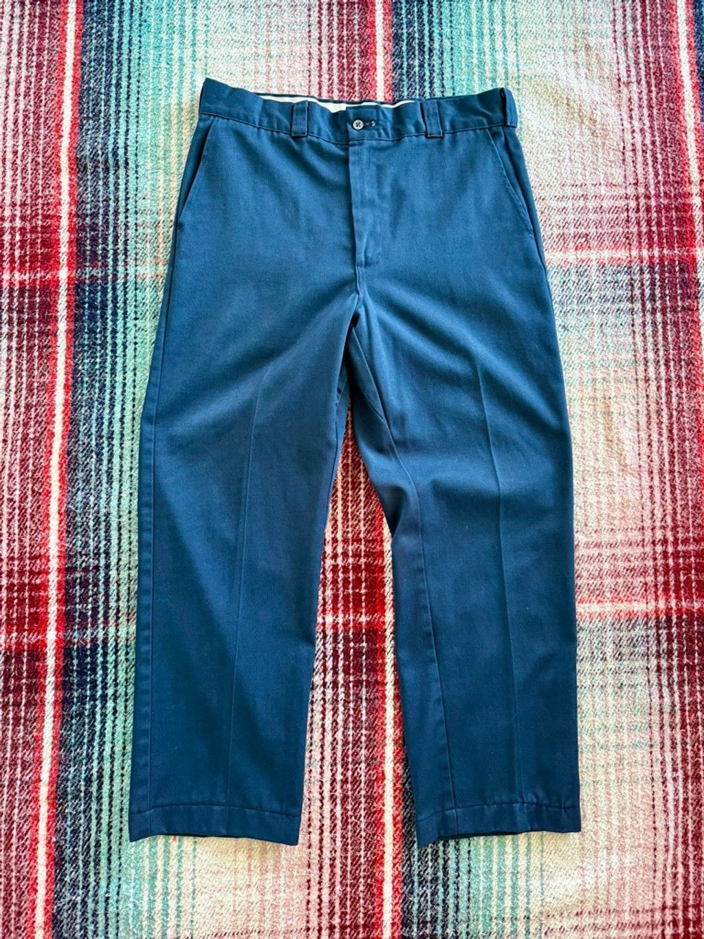Vintage 70s Union Made Blue Work Pants 33x26.5 Size US 33 - 1 Thumbnail