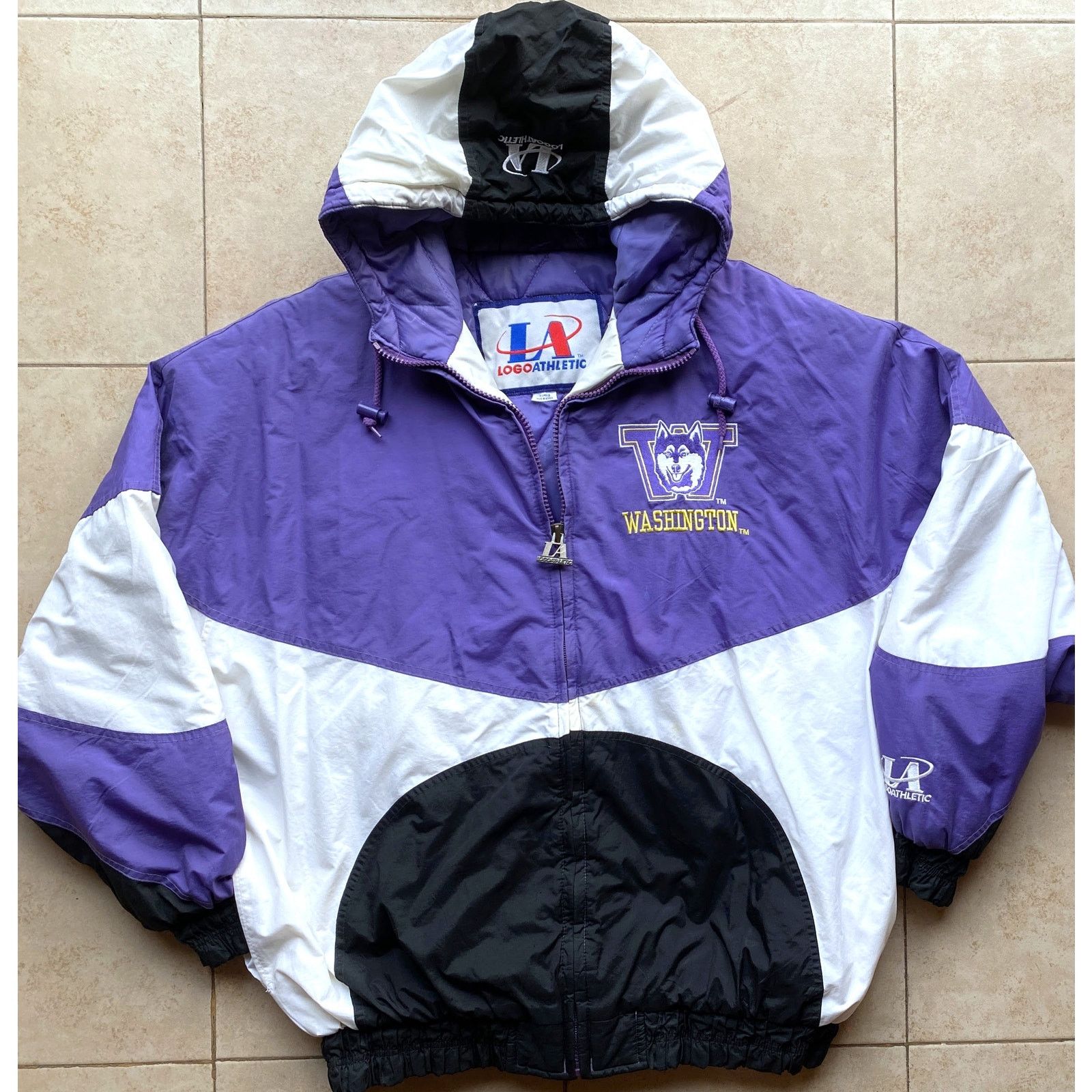 NCAA × Starter UW Huskies 90s LOGO ATHLETIC puffer XL Washington NCAA vtg Size US XL / EU 56 / 4 - 3 Thumbnail