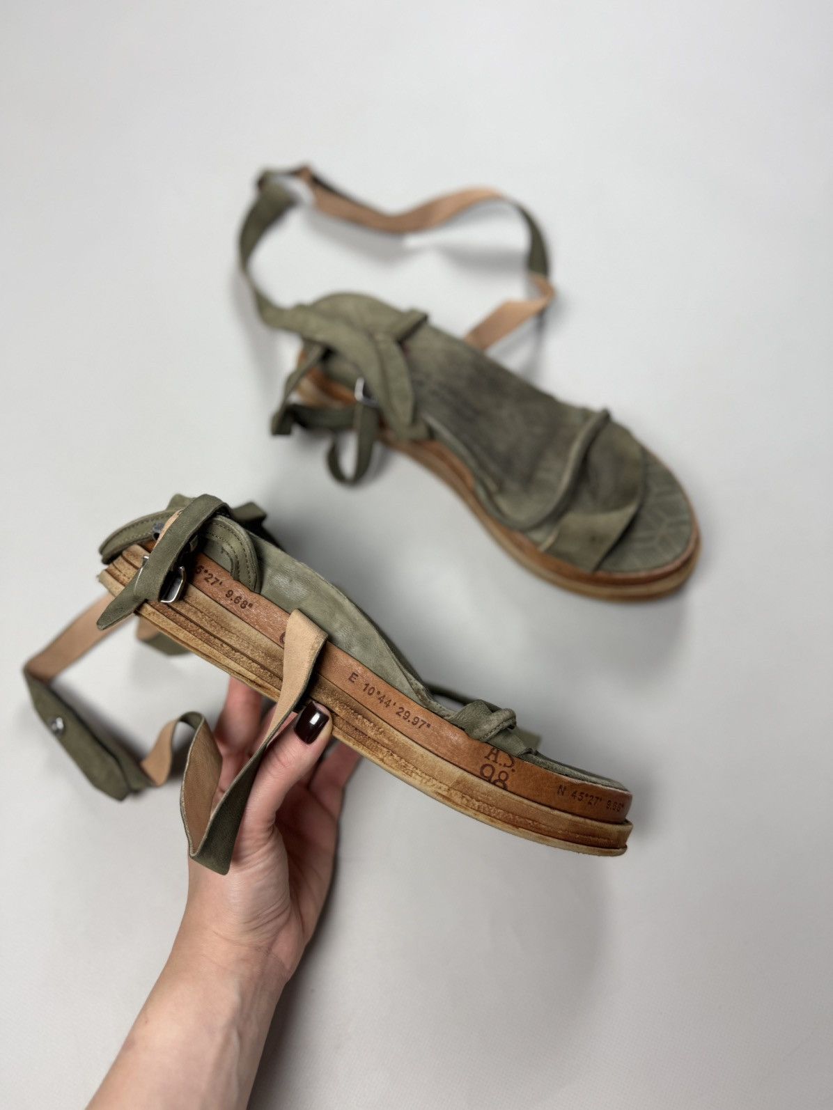 A.S.98 A.S. 98 Airstep Lagos Leather Strappy Platform Sandals Size US 11 / IT 41 - 5 Thumbnail