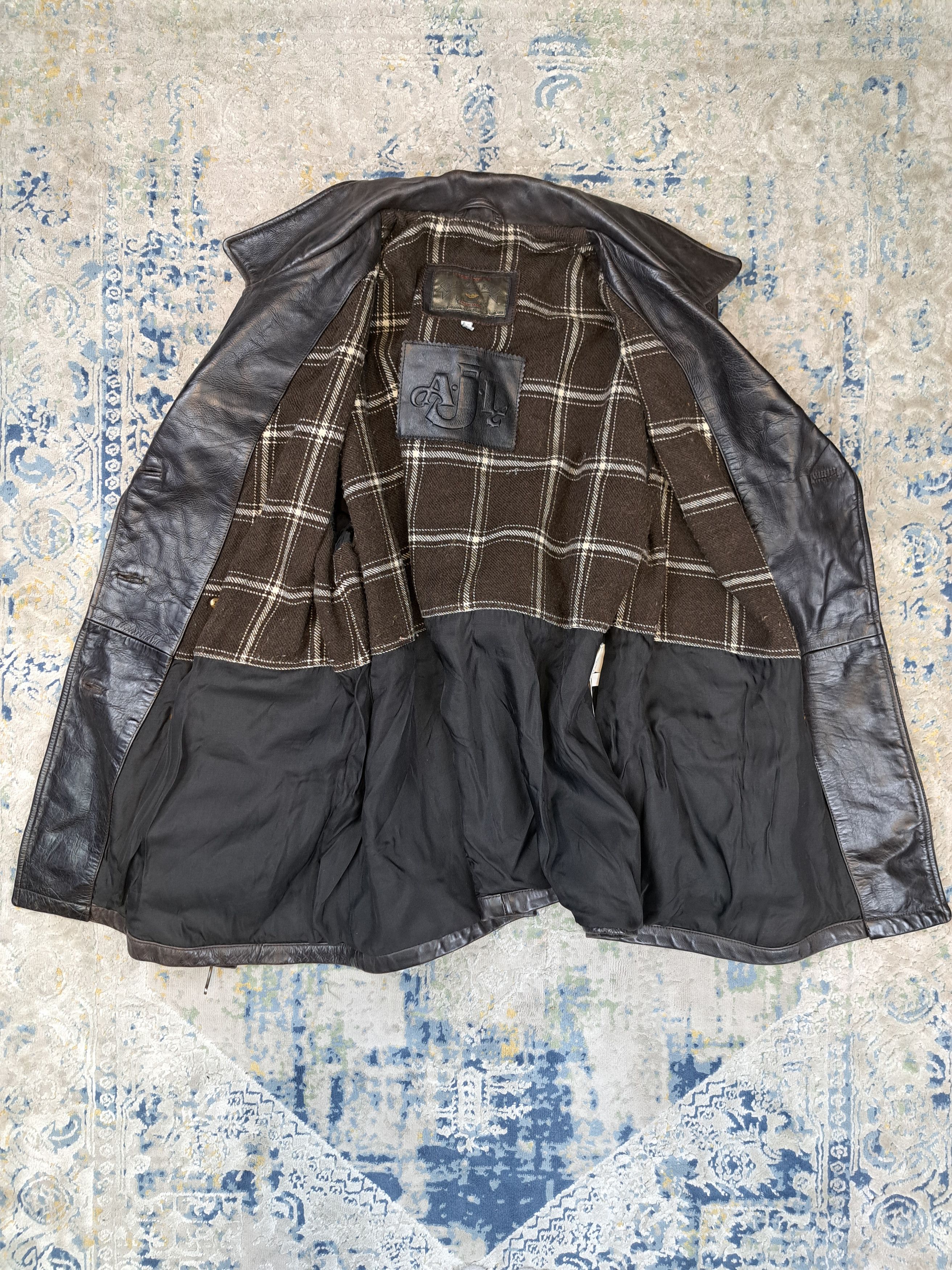 Armani Armani Double Breasted Heavyweight Leather Coat Archive Size US L / EU 52-54 / 3 - 5 Thumbnail