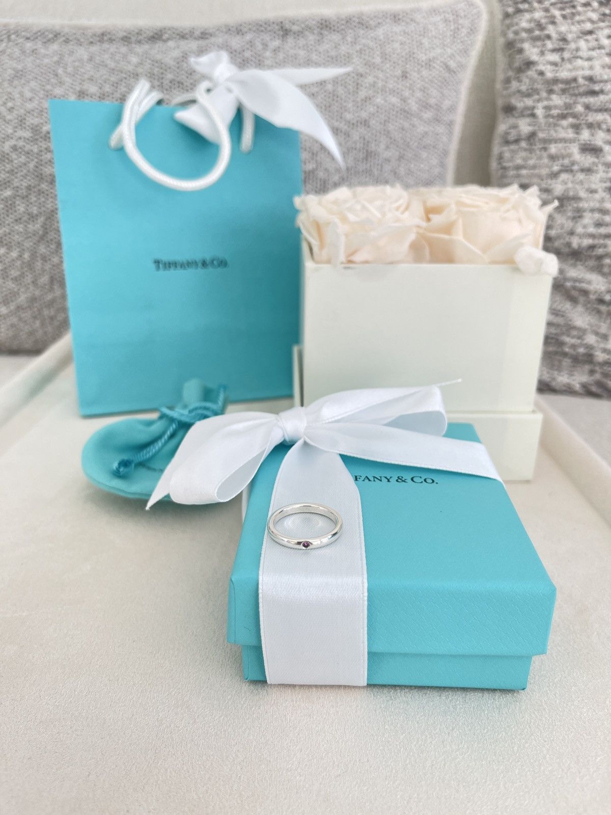 Tiffany & Co. Tiffany & Co. Silver Peretti Pink Sapphire sz. 5.5 $550 Size ONE SIZE - 1 Thumbnail
