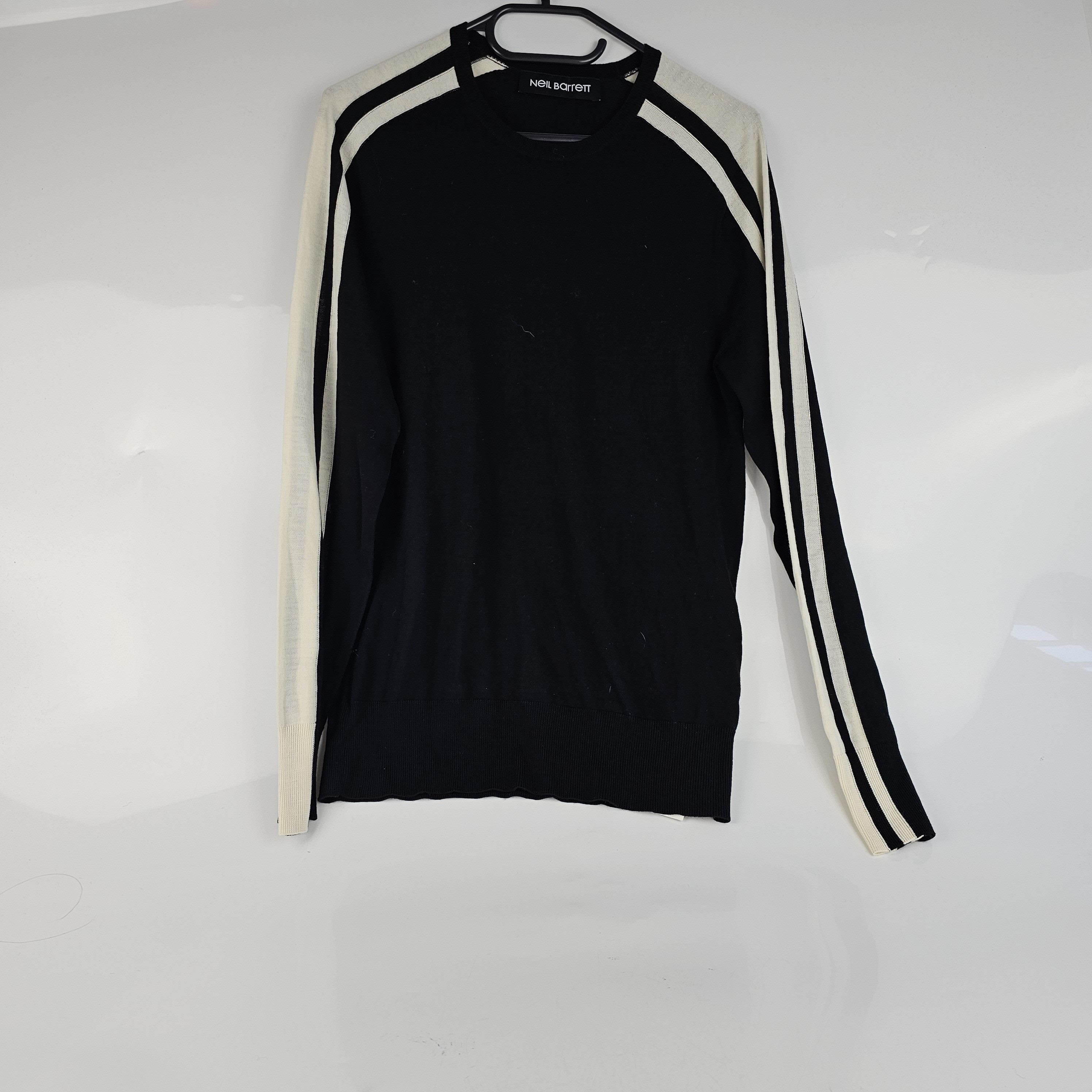 Neil Barrett Striped Merino Wool Sweater Size S New