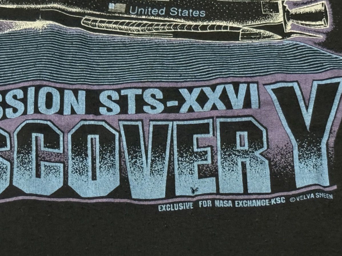 Vintage Distressed Vintage 80s NASA Mission STS-XXVI T Shirt Size US L / EU 52-54 / 3 - 4 Thumbnail
