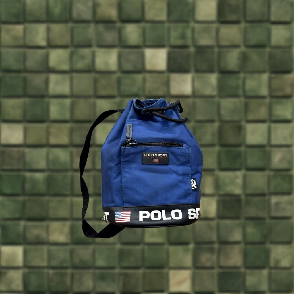 Vintage VINTAGE Polo Sport Backpack Shirt Unisex Adults Medium Blue 80s 90s Army Casual Travel Y2K Modern Slings Bag Size US M / EU 48-50 / 2 - 1 Thumbnail