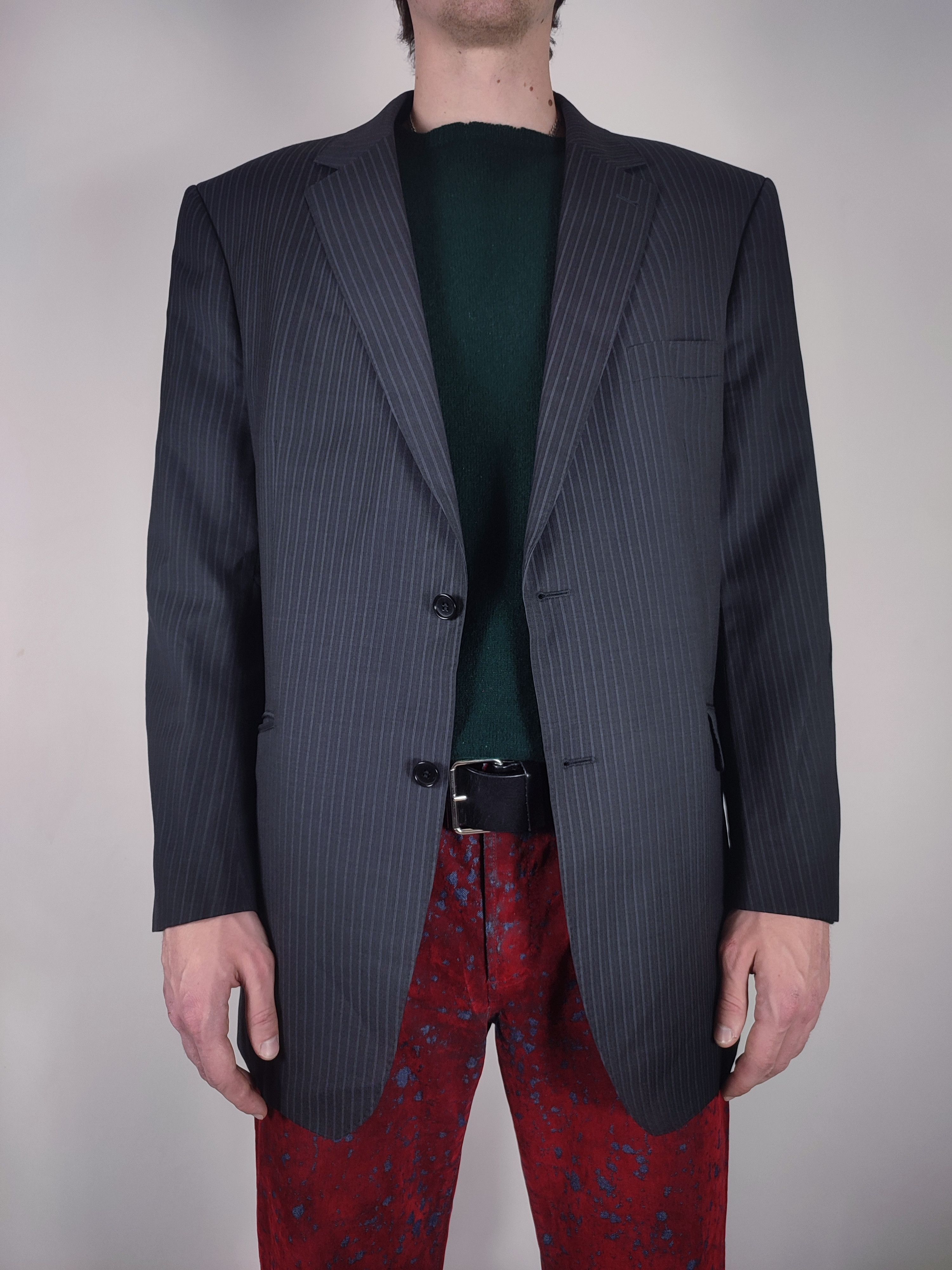 Balmain Vintage Balmain Stripe Long Blazer Size 48R - 3 Thumbnail