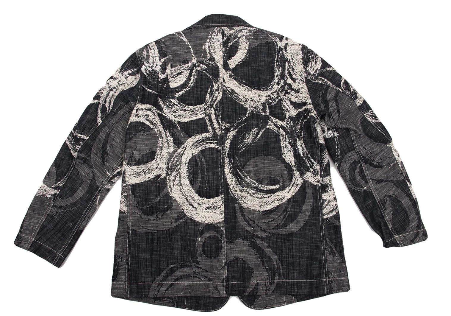 Issey Miyake Cotton Graphic Jacquard Patch Pocket Denim Jacket Indigo Off Size US M / EU 48-50 / 2 - 13 Thumbnail
