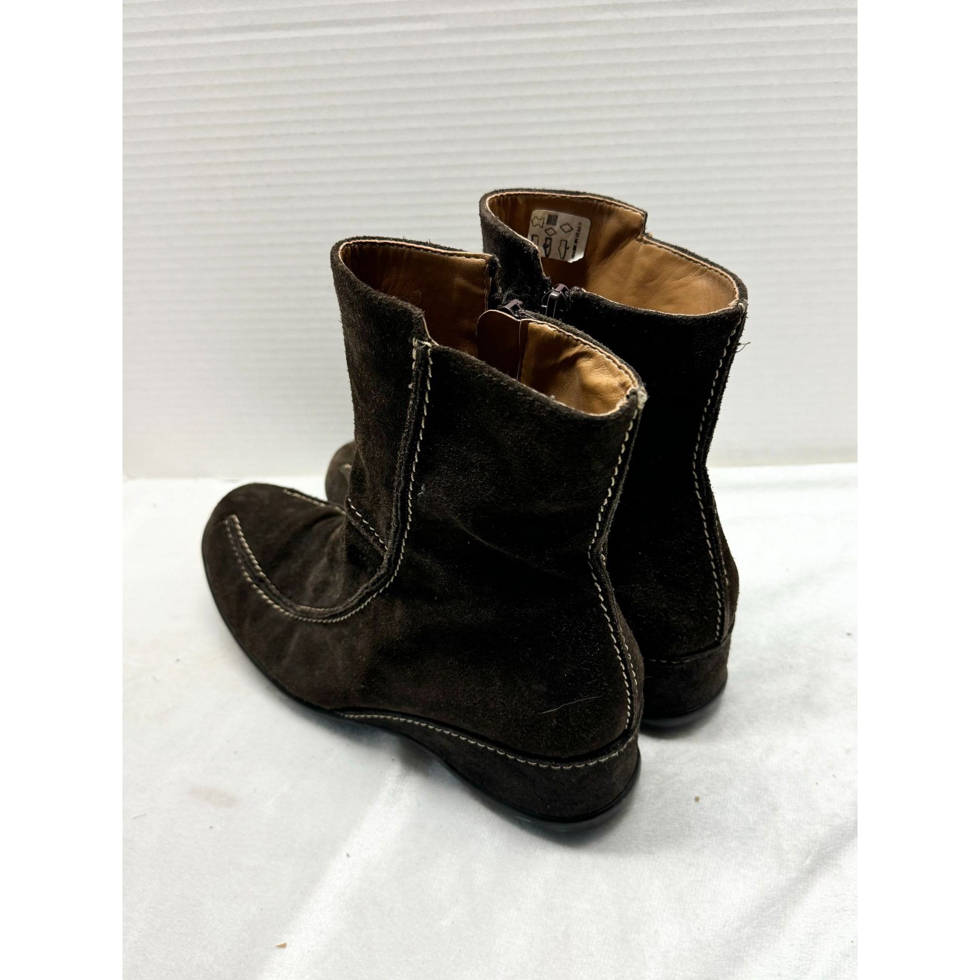 Vintage BERNIE MEV Brown Suede Platform Wedge Bootie Boots EU 41 US Size US 10 / IT 40 - 7 Thumbnail