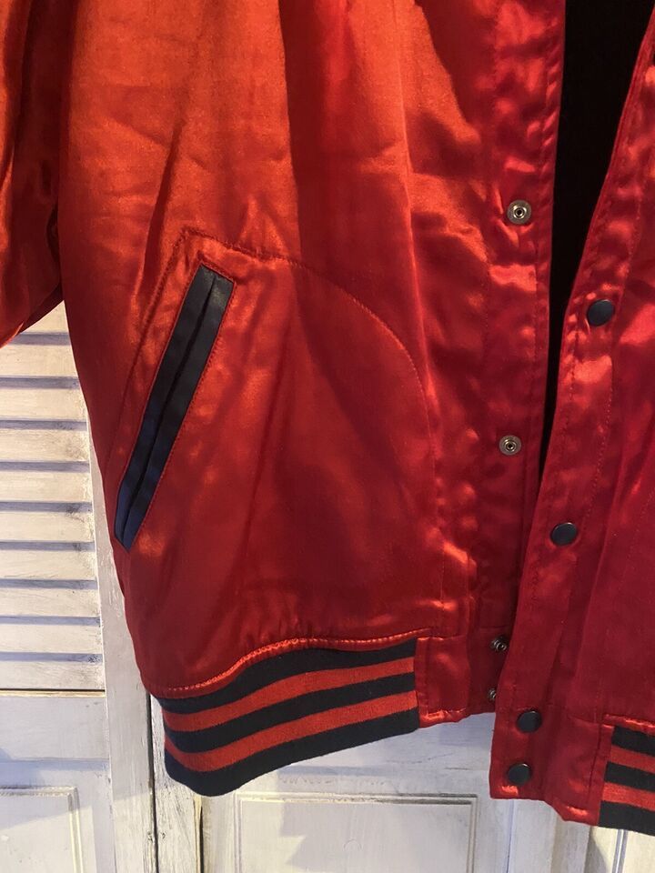 Polo Ralph Lauren Vintage Polo Ralph Lauren Script Satin Varsity Jacket XL Size US XL / EU 56 / 4 - 3 Thumbnail