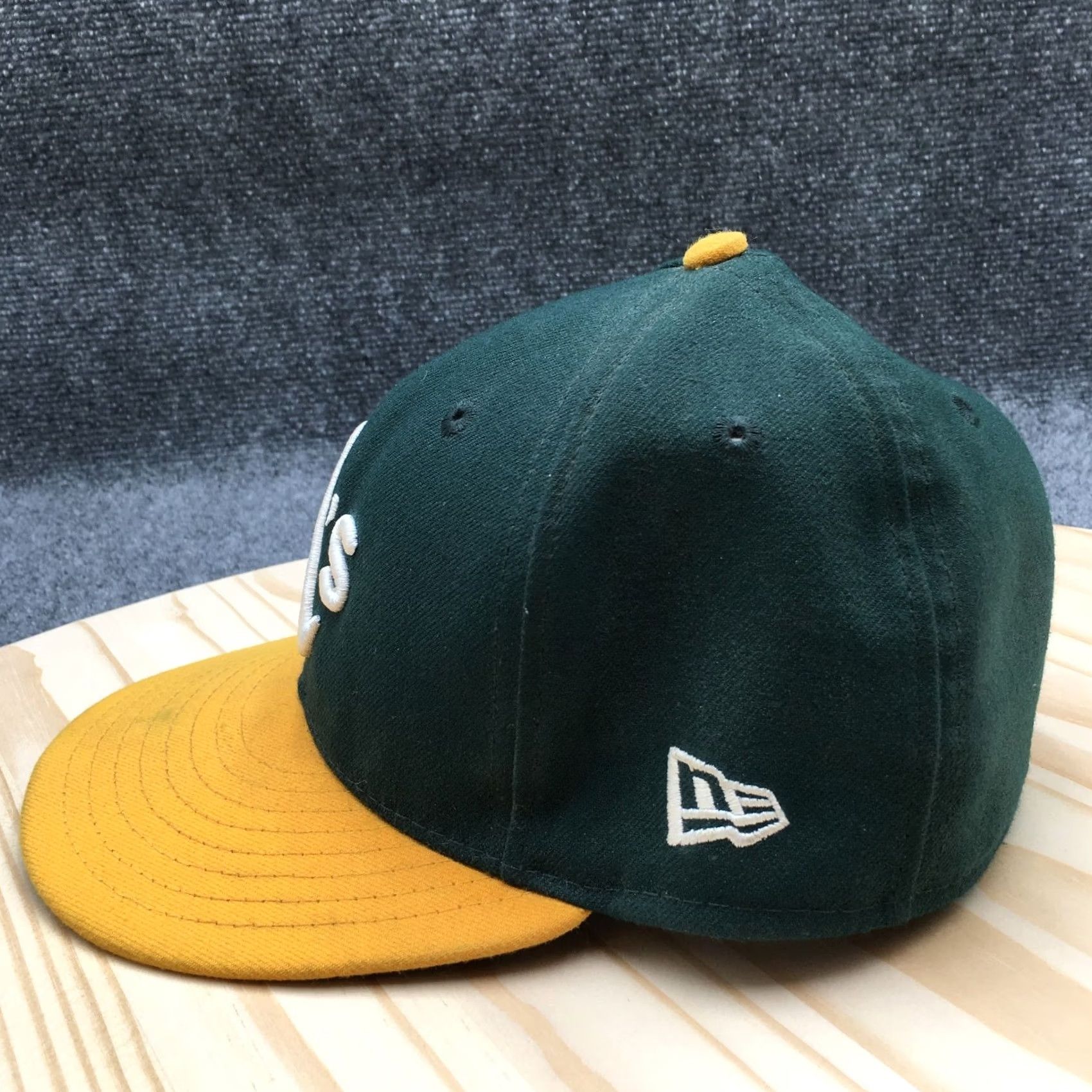 New Era New Era Oakland Athletics Baseball Cap Hat Mens Green 7 Fitted Embroidered Logo Size ONE SIZE - 5 Thumbnail