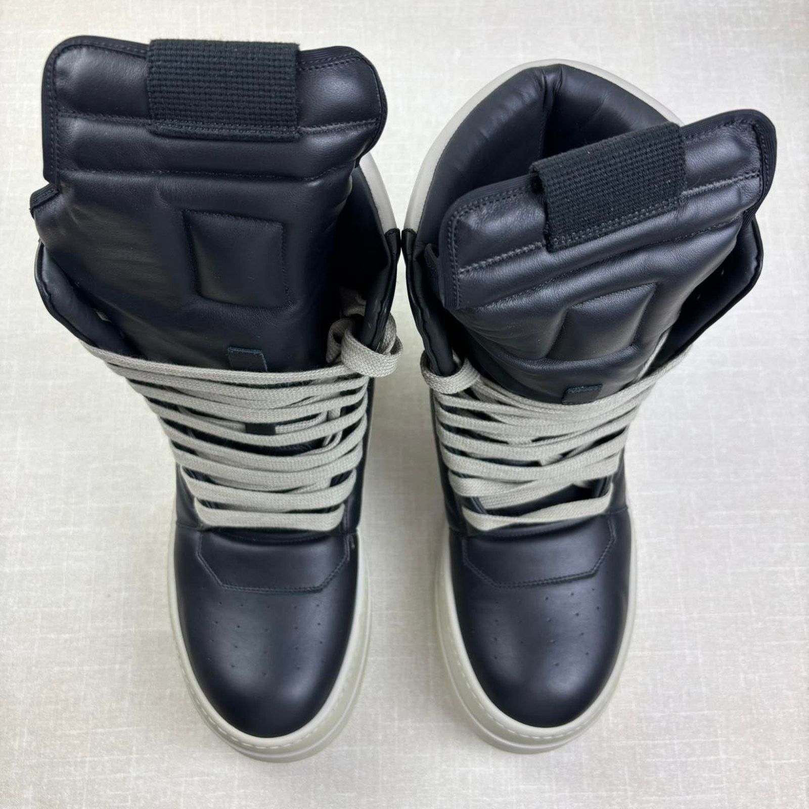 Rick Owens Rick Owens Porterville Mega Geobasket “Black Pearl” 12M Size US 12 / EU 45 - 3 Thumbnail