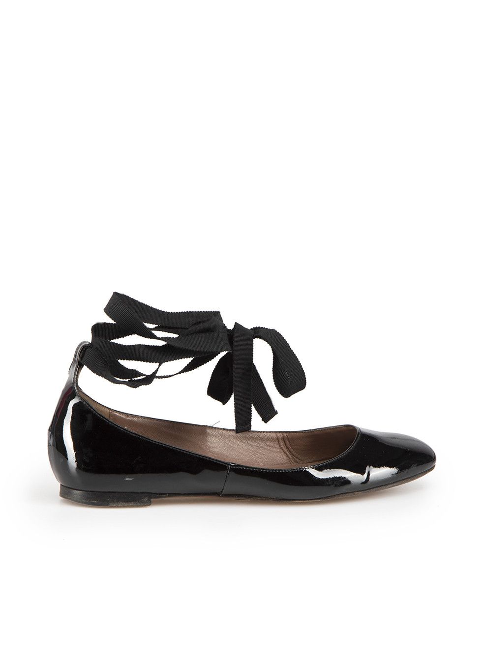 Black Patent Strappy Ballet Flats