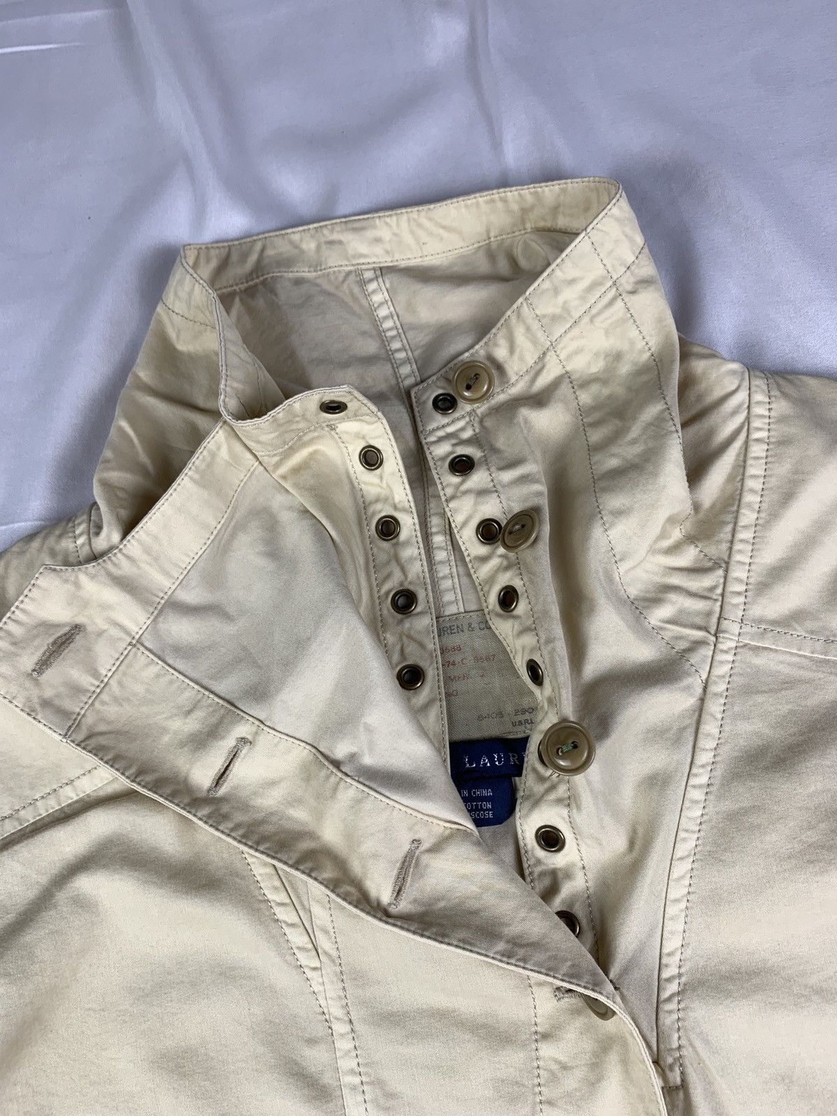 Ralph Lauren 2000s Ralph Lauren Beige Long Button Rain Parka Jacket Size M / US 6-8 / IT 42-44 - 5 Thumbnail