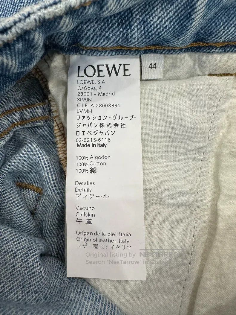 Loewe Loewe Blue jeans with leather logo and double pockets on t Size US 44 / EU 60 - 6 Thumbnail