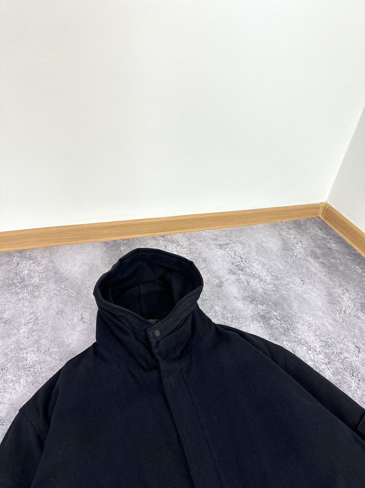 Massimo Osti Vintage 1998 Stone Island Archival Wool Hooded Long Coat Size US XL / EU 56 / 4 - 6 Thumbnail