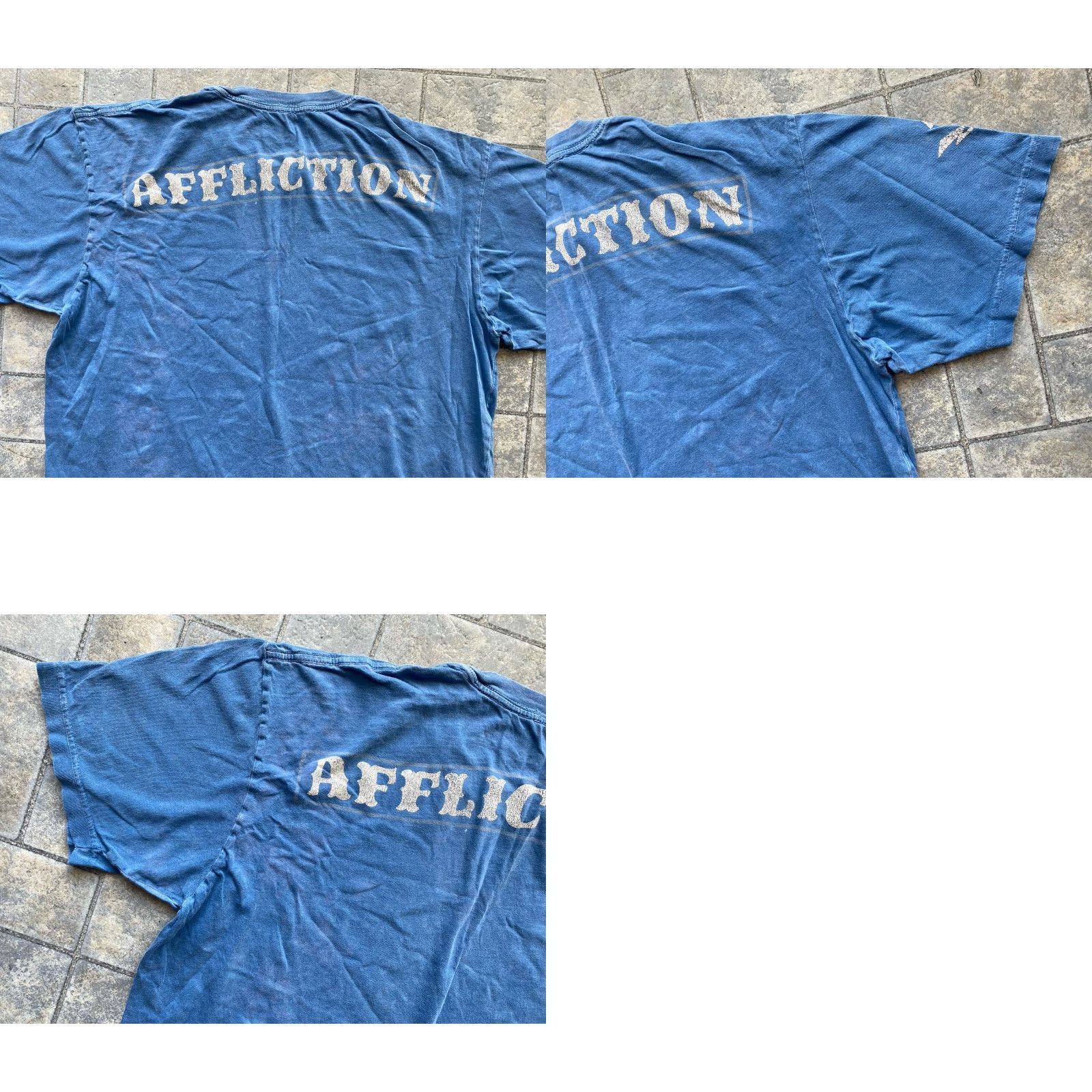Affliction Affliction T-Shirt Men XL Blue Live Fast Skull Wings Size US XL / EU 56 / 4 - 9 Thumbnail