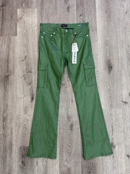 Purple Brand Purple Brand "Patent Film" Cargo Flare Jeans Size US 34 / EU 50 - 1 Thumbnail